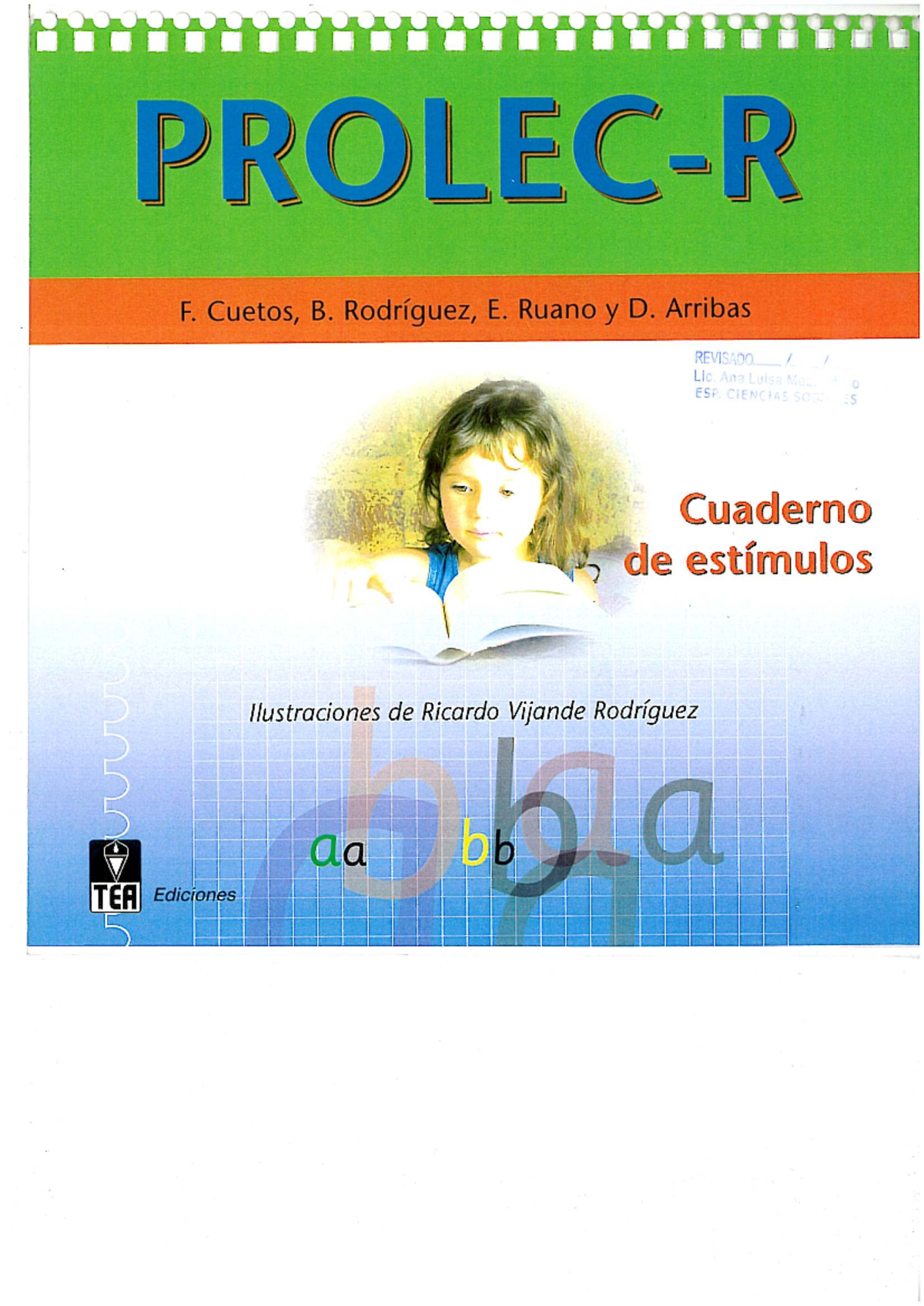 Material 2 para Evaluar Prolec R: Identificación y Lectura de Letras ...