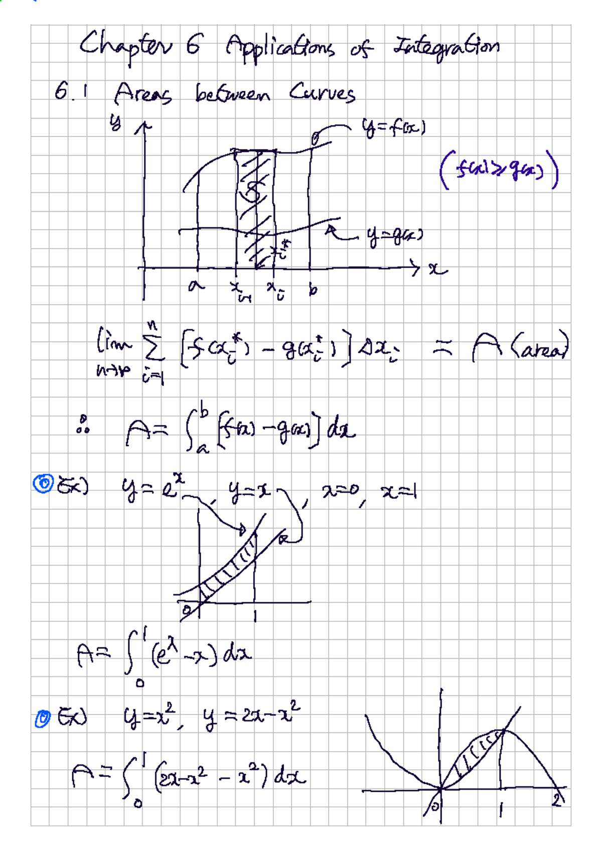 2024-01-Cal 1 Chapter 6 - Applications of Integration Overview - Studocu