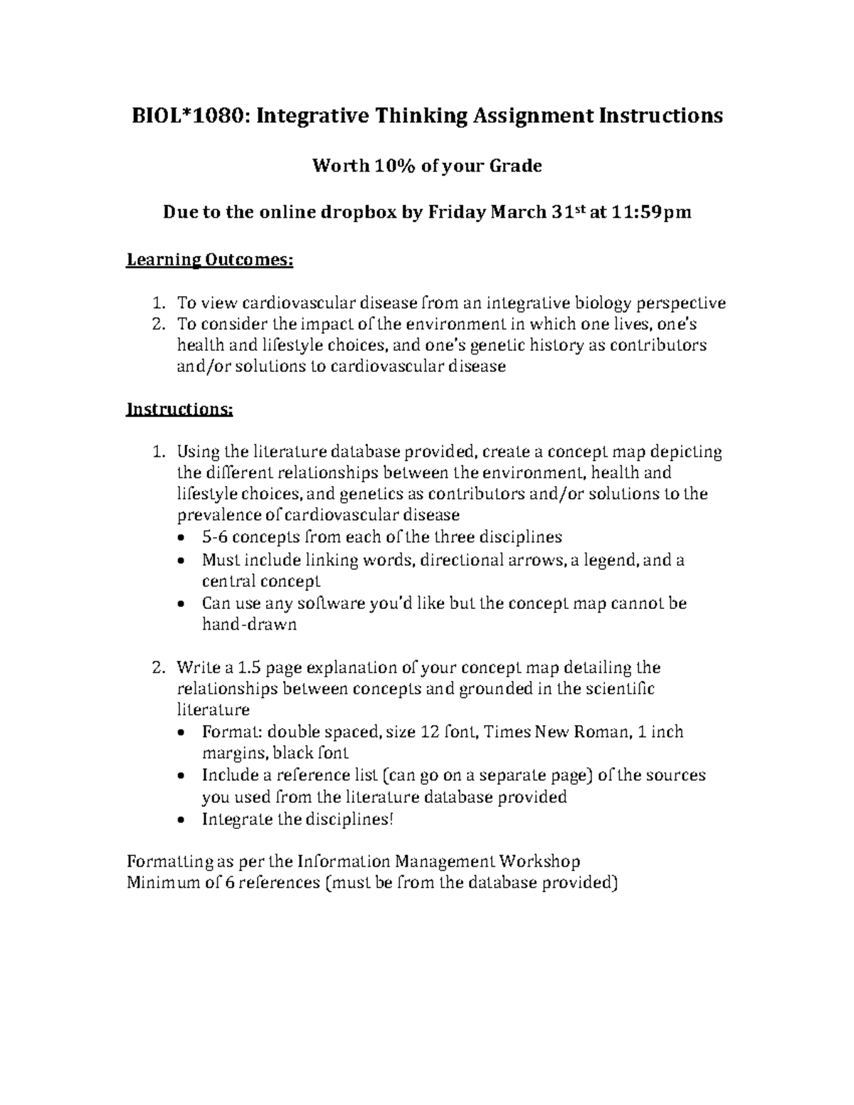 Integrative Thinking Assignment Instructions - Studocu