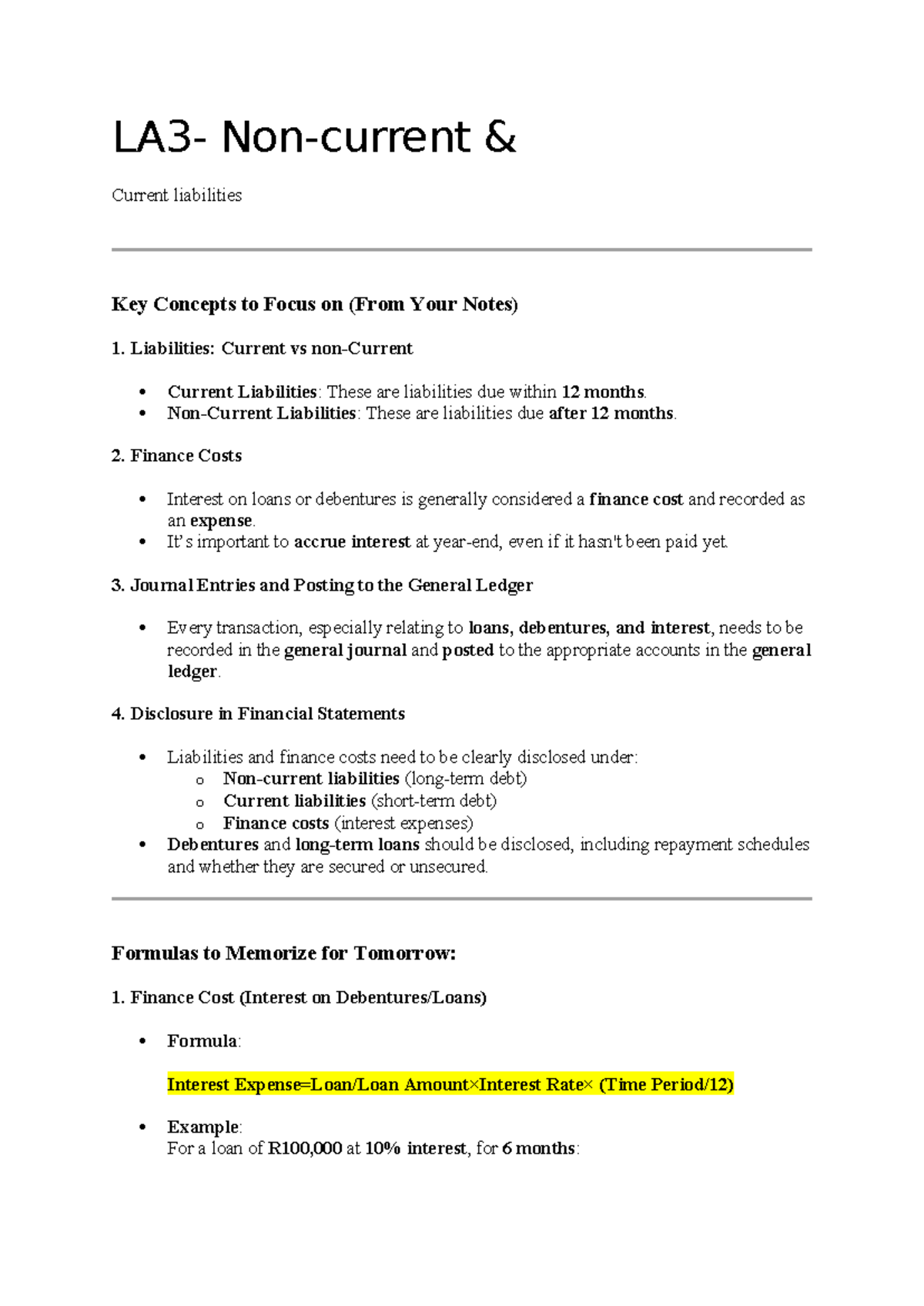 LA3 - Current Liabilities: Key Concepts and Journal Entries - Studocu