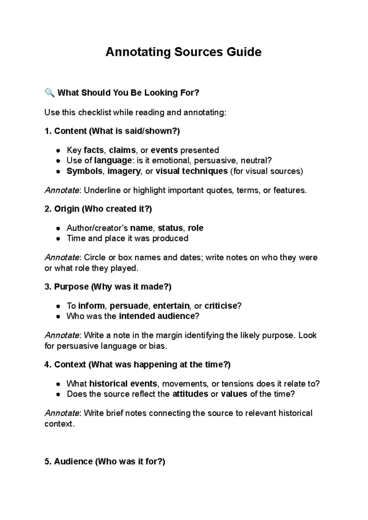 Annotating Sources Guide: Key Considerations for Effective Analysis ...
