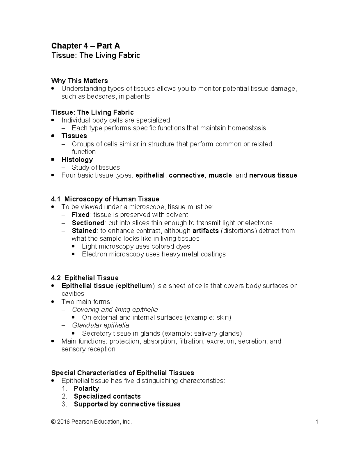 Anatomy 101: Special Characteristics & Classification of Epithelial ...