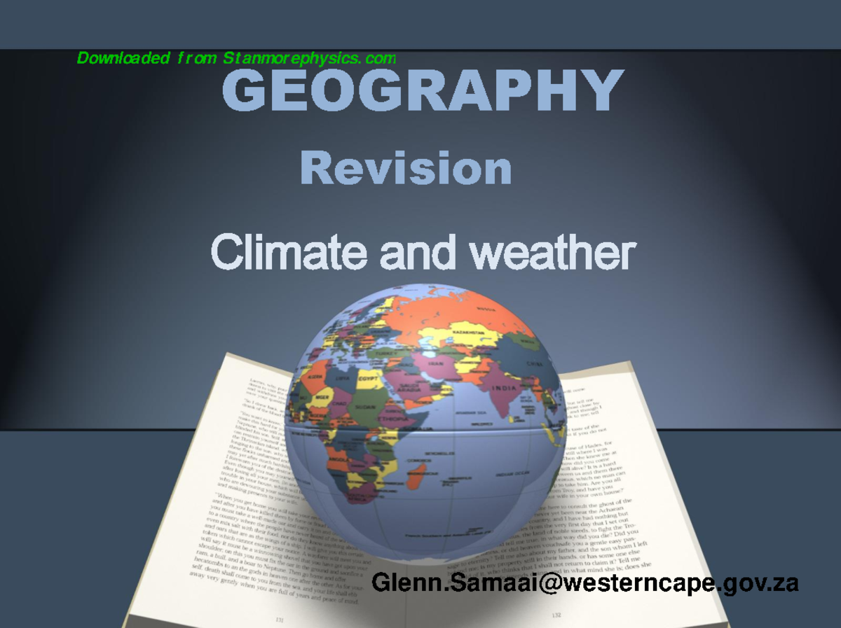 Climate and Weather Revision Notes for Geography (GEOG 101) - Studocu