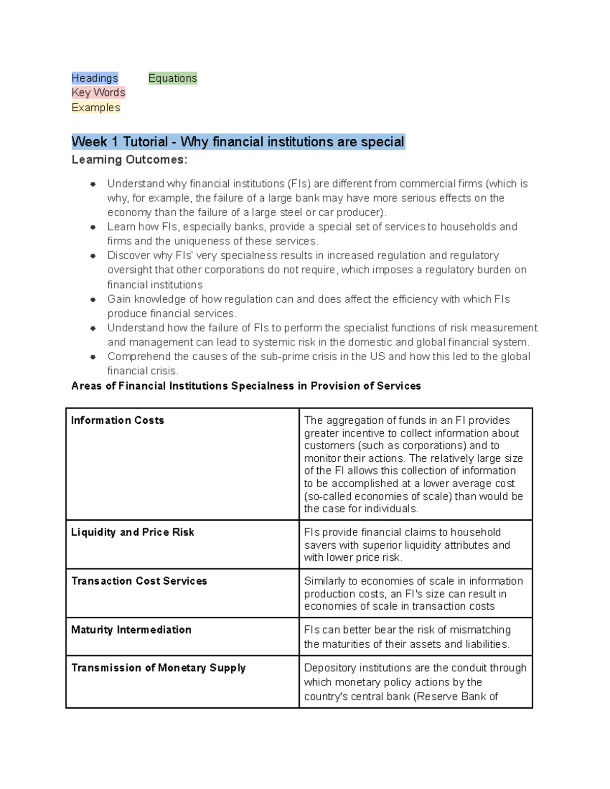 Bank Management - BM Lecture Notes on Financial Institutions and Risks ...