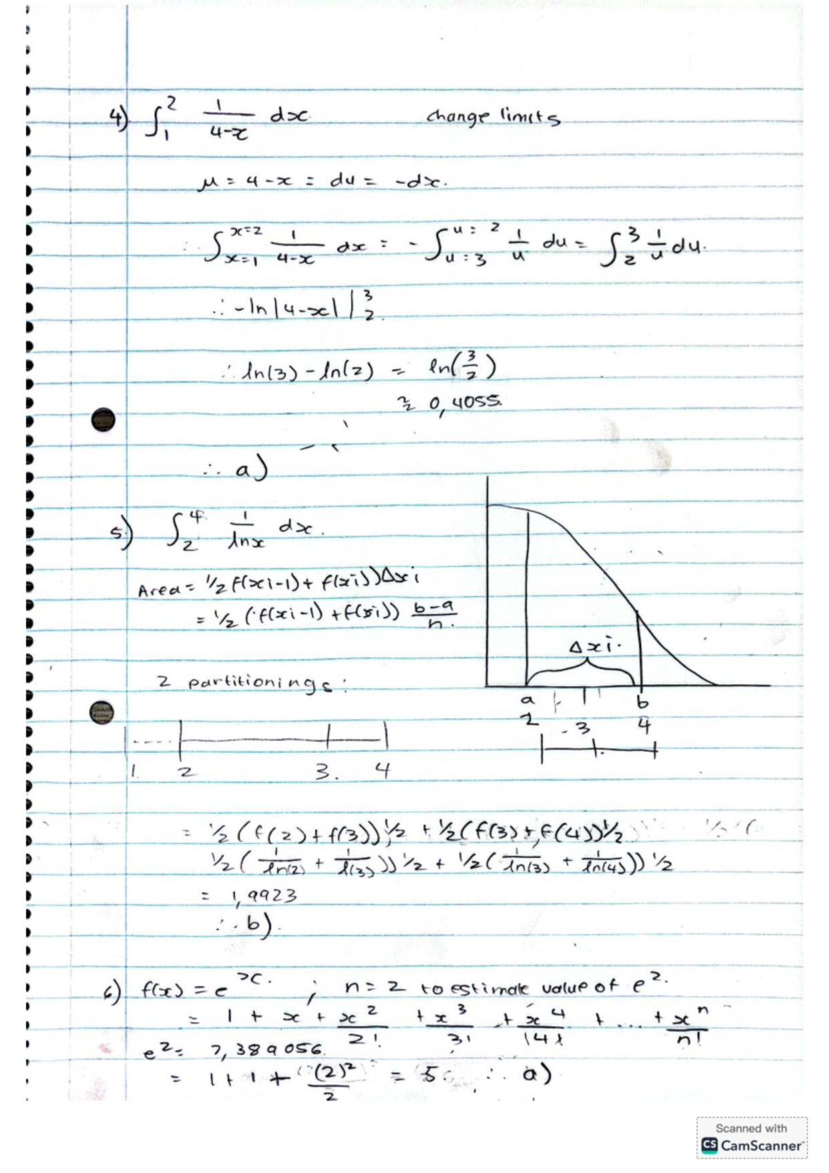 Calculus Notes: Integration Techniques and Area Estimation - Studocu