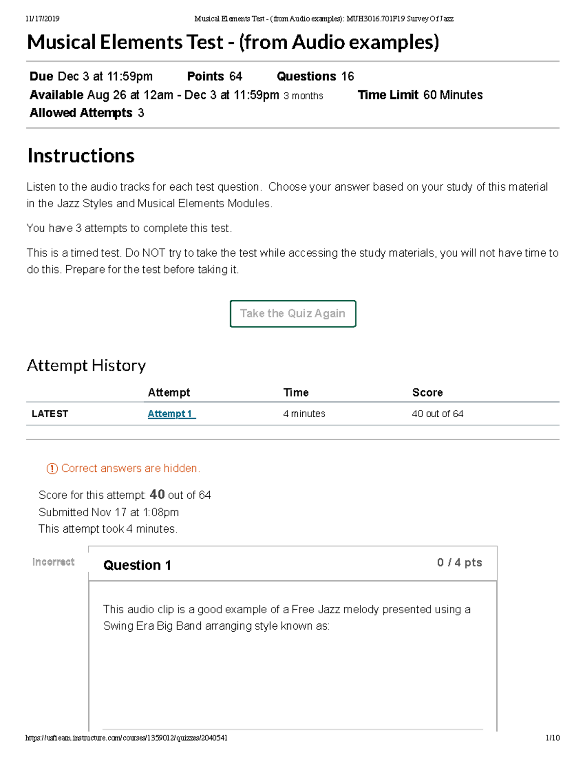 Musical Elements Test Review from Audio Examples MUH3016 - Studocu