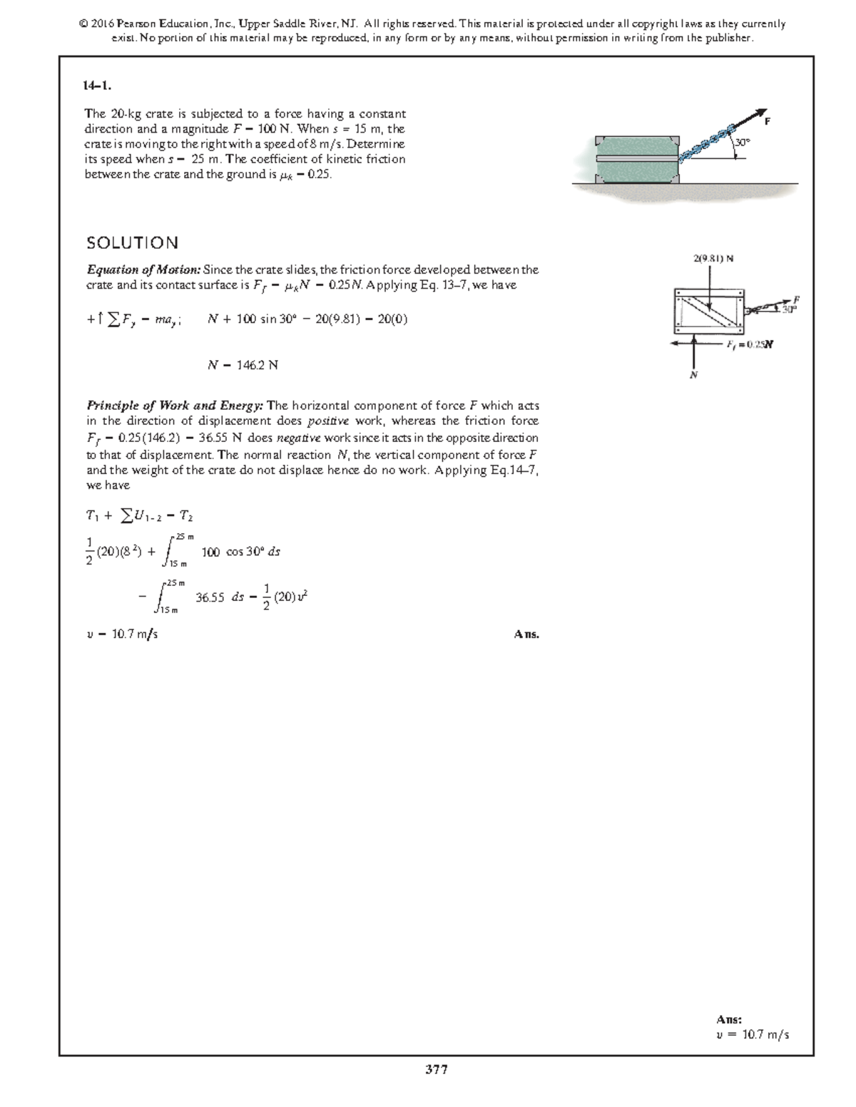 Hibbeler Solution Manual: Chapter 14 - Work and Energy Principles - Studocu