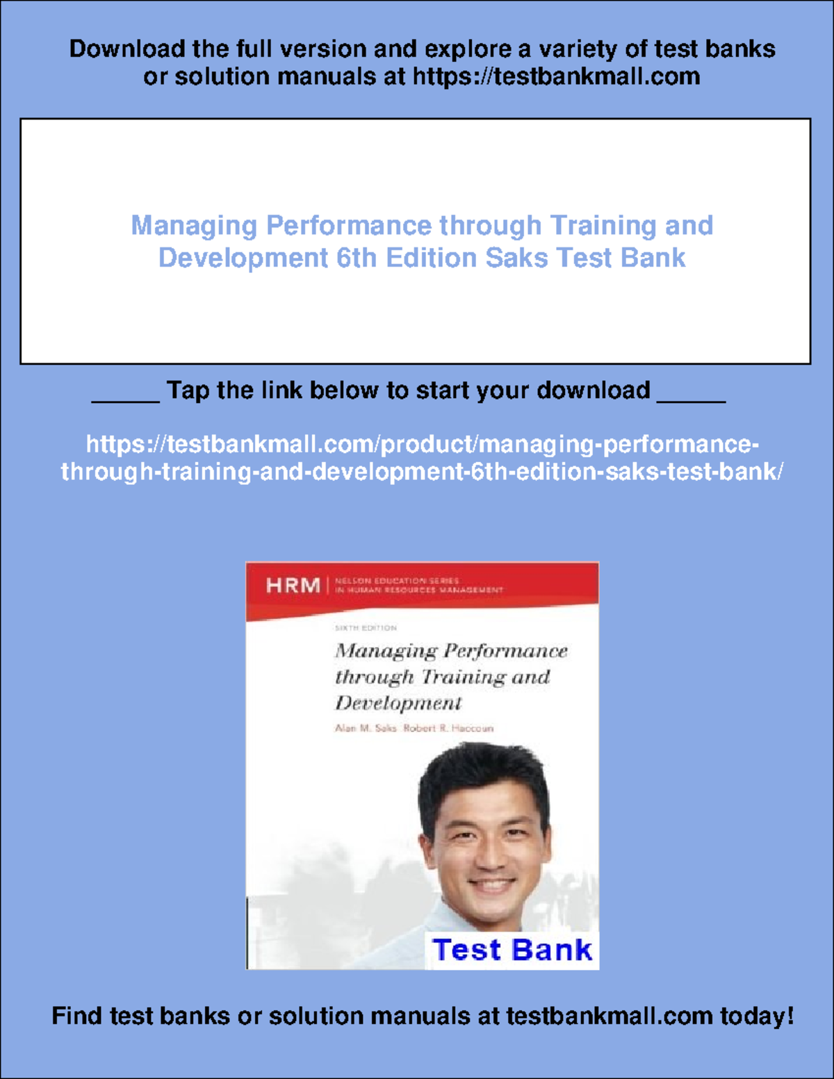 14838 - Managing performance through training and development 6th ...