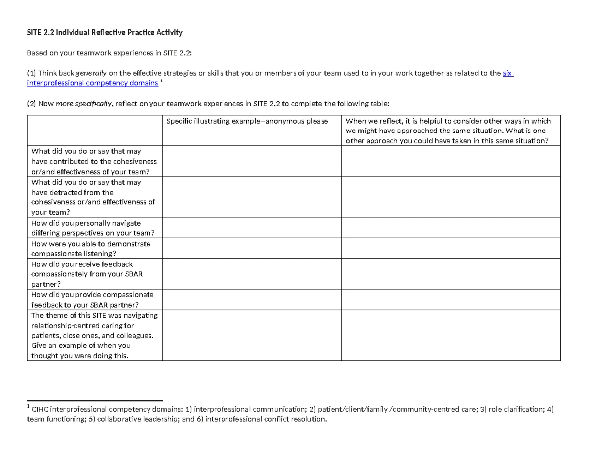 CIHC Competency Framework for Advancing Collaboration - April 2024 ...