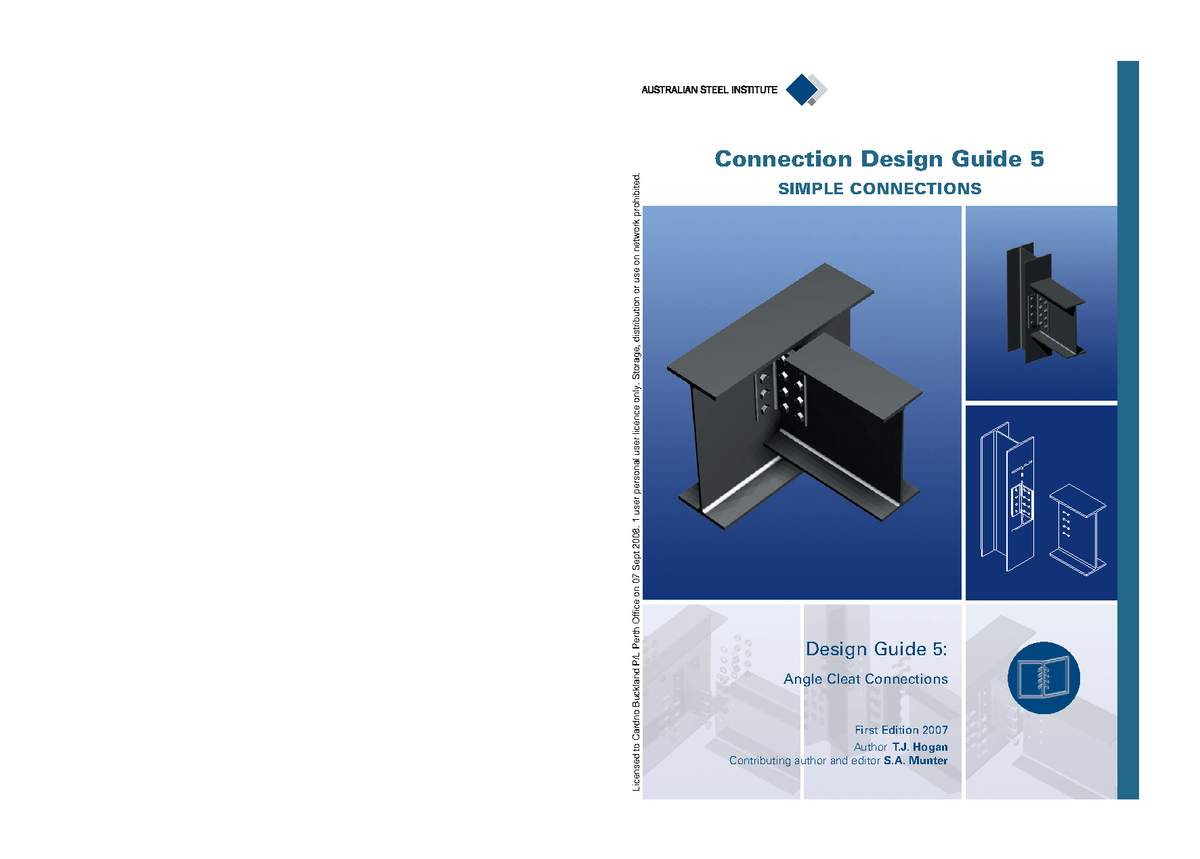 ASI Connection Design Guide 5: Angle Cleat Connections Explained - Studocu