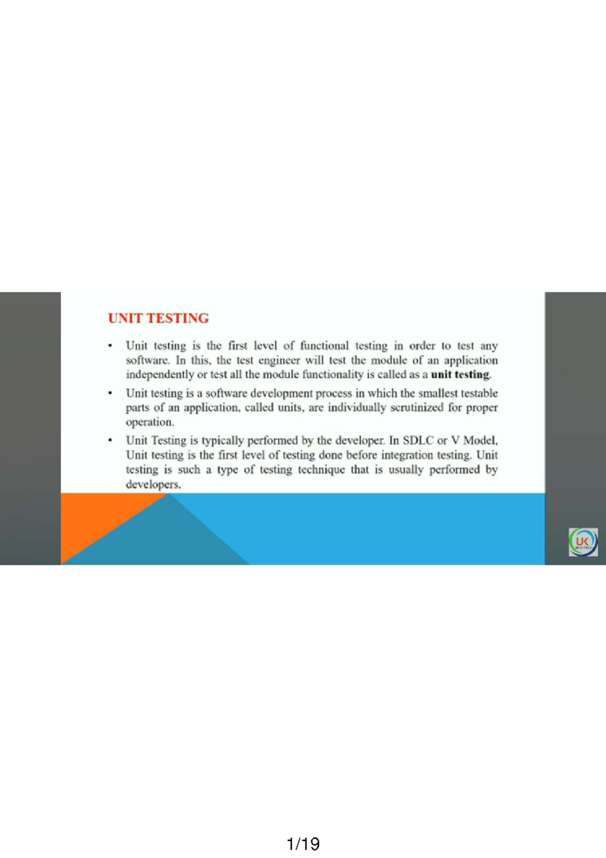 UNIT TESTING & INTEGRATION TESTING: A Comprehensive Overview - Studocu