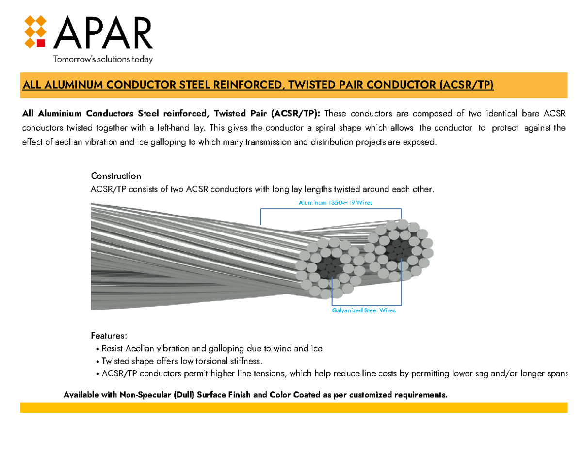 ACSR Conductors 4: All Aluminum Conductor Steel Reinforced Overview ...