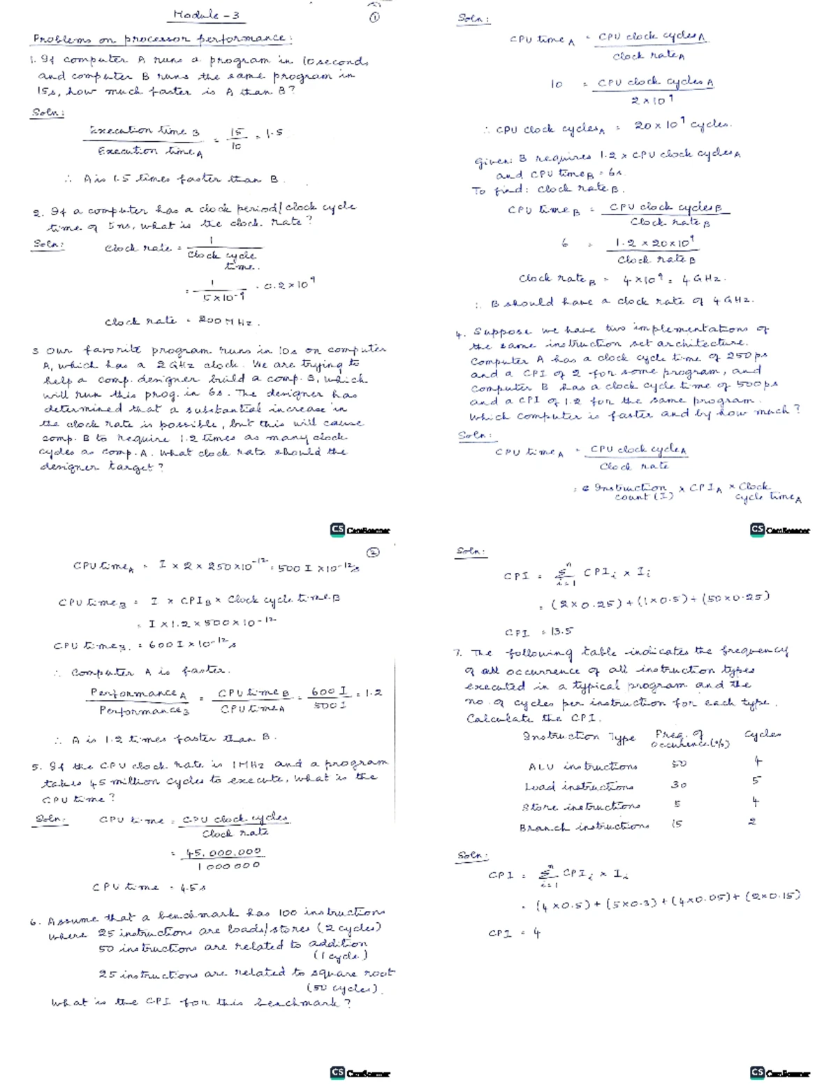 CSE2003 Computer Architecture & Organization Lecture 1 Notes - Studocu