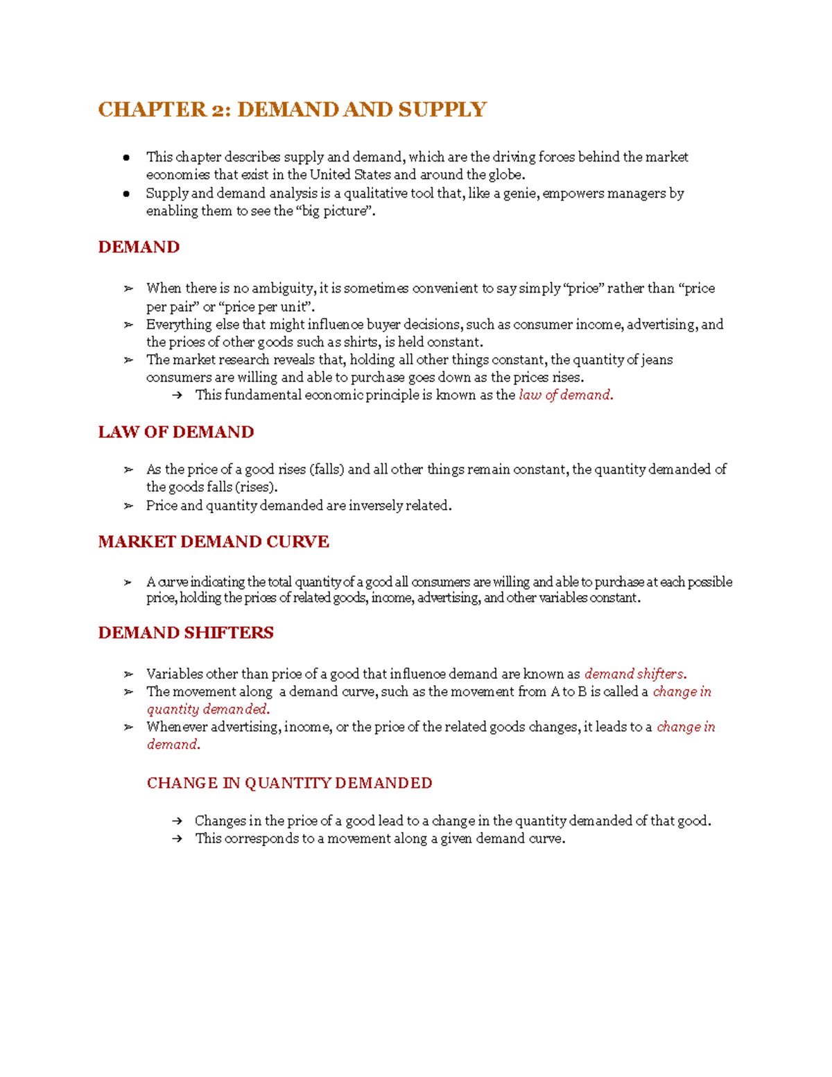 Demand and Supply Analysis: Insights and Key Concepts (ECON 101) - Studocu