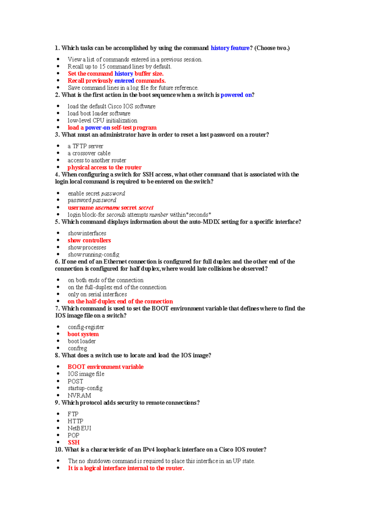 CCNA 2 v7 Exam Answers: Switching Concepts & VLANs - Studocu