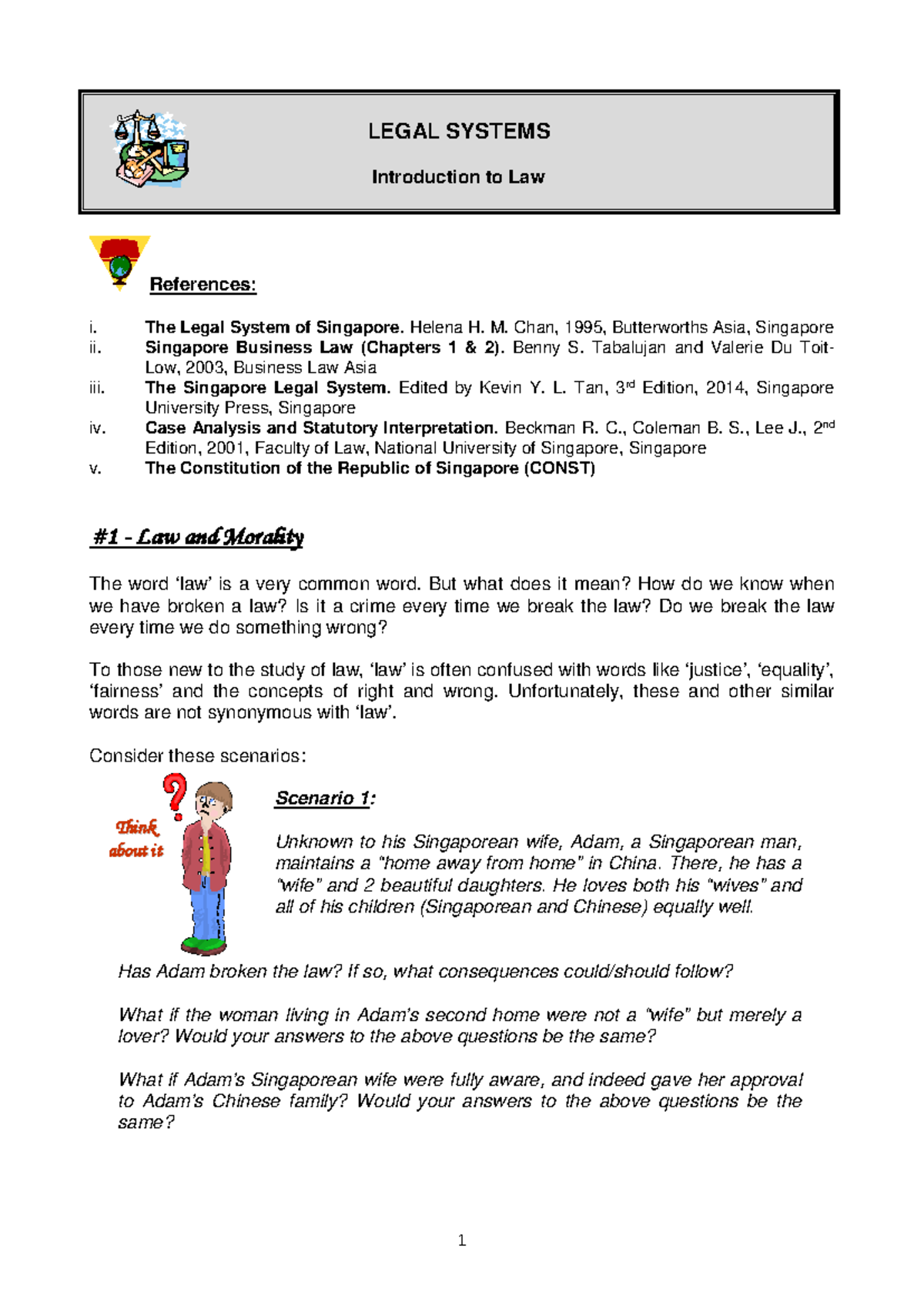 Introduction to Law: Lecture Notes on Legal Systems and Morality - Studocu