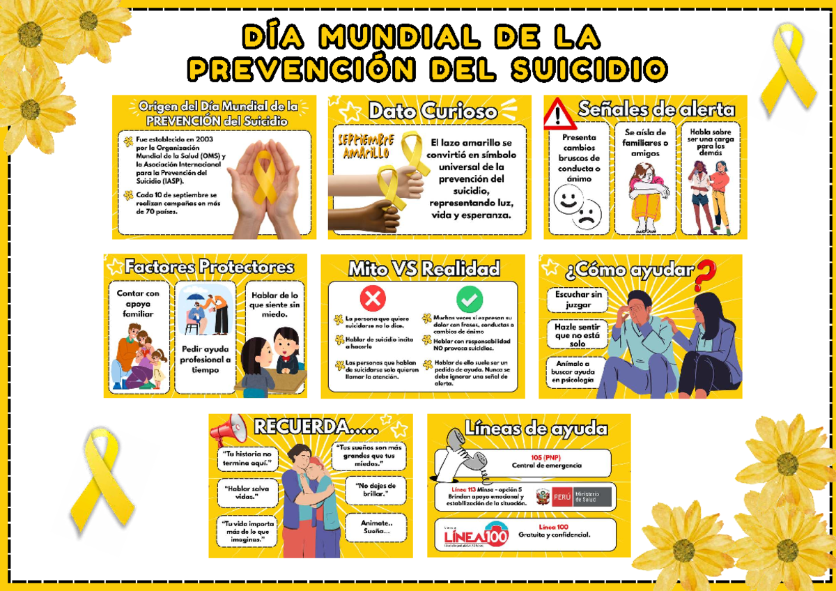 DÍA MUNDIAL DE LA PREVENCIÓN DEL SUICIDIO - Material Mural - Studocu