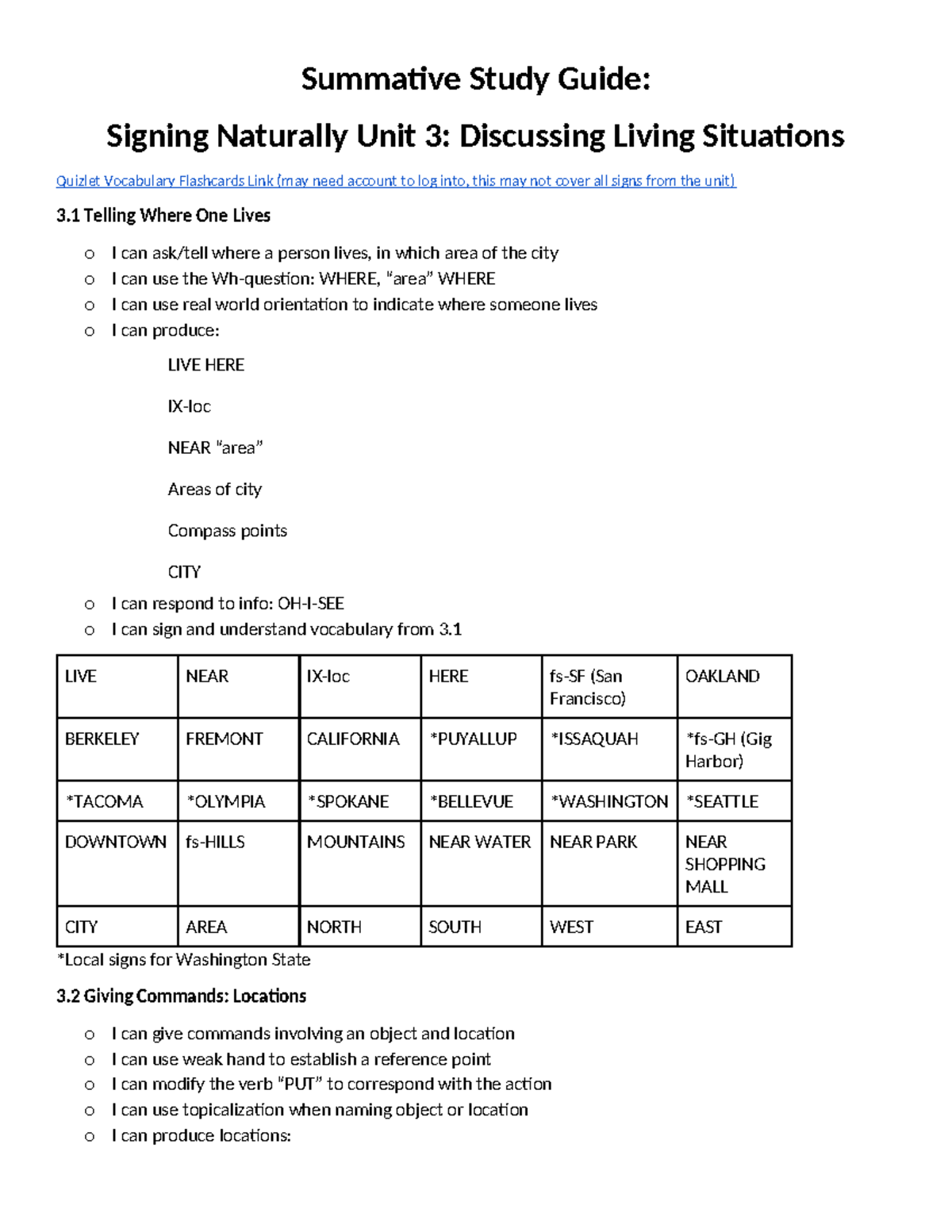 Signing Naturally Unit 3: Living Situations Study Guide & Quizlet ...