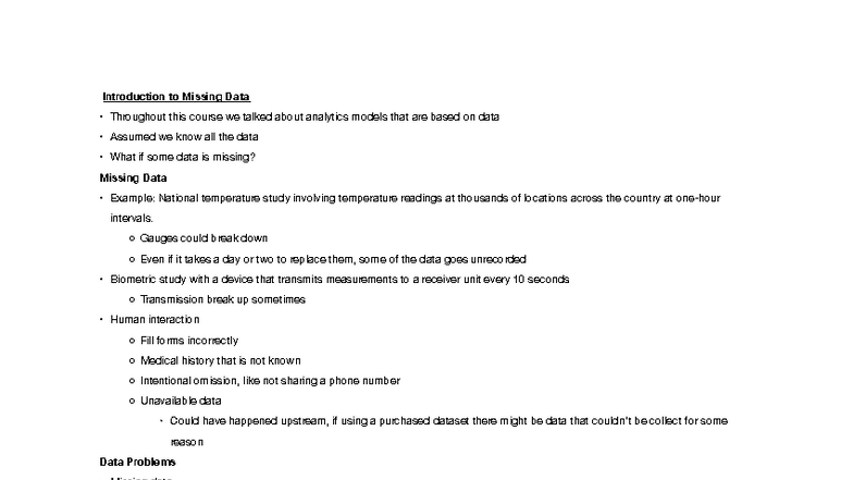 Module 14 - Understanding and Handling Missing Data - Studocu