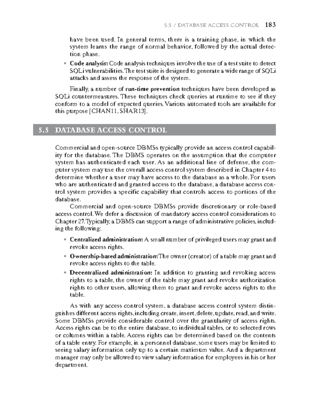 Unit 5: Database Access and Security Overview - Studocu