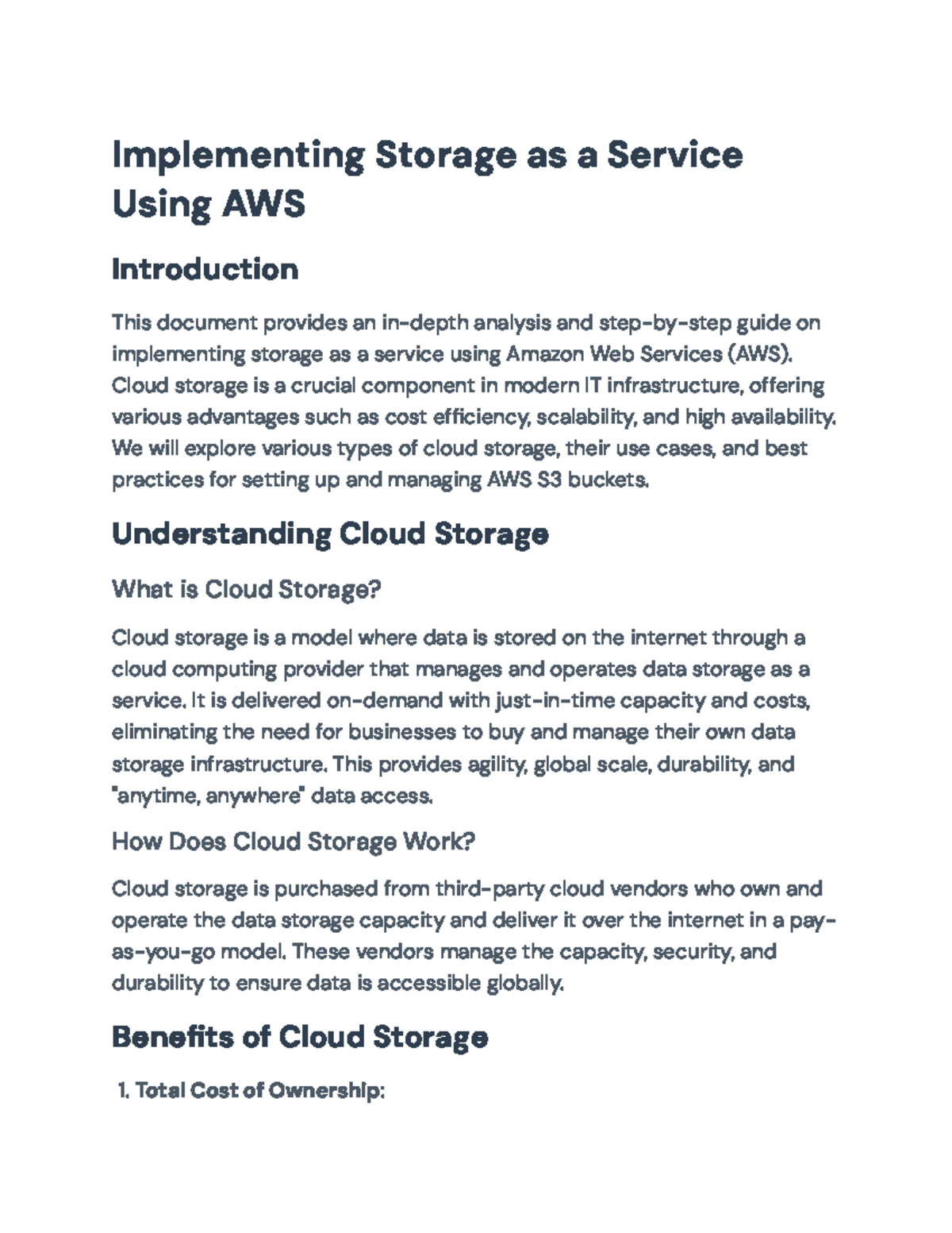 Implementing Storage as a Service Using AWS: A Comprehensive Guide ...