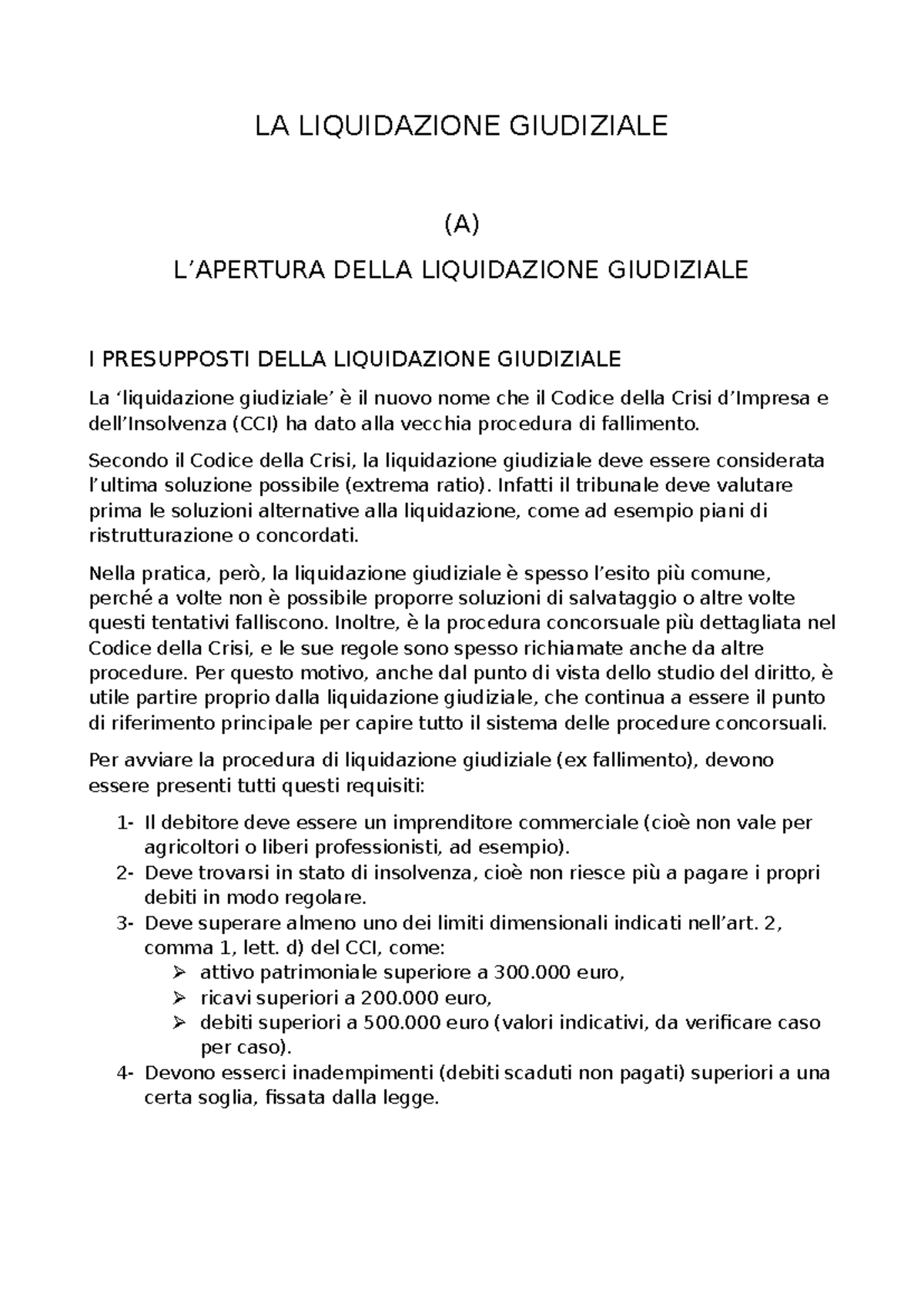 Concordato Preventivo: Guida Completa e Presupposti Giuridici