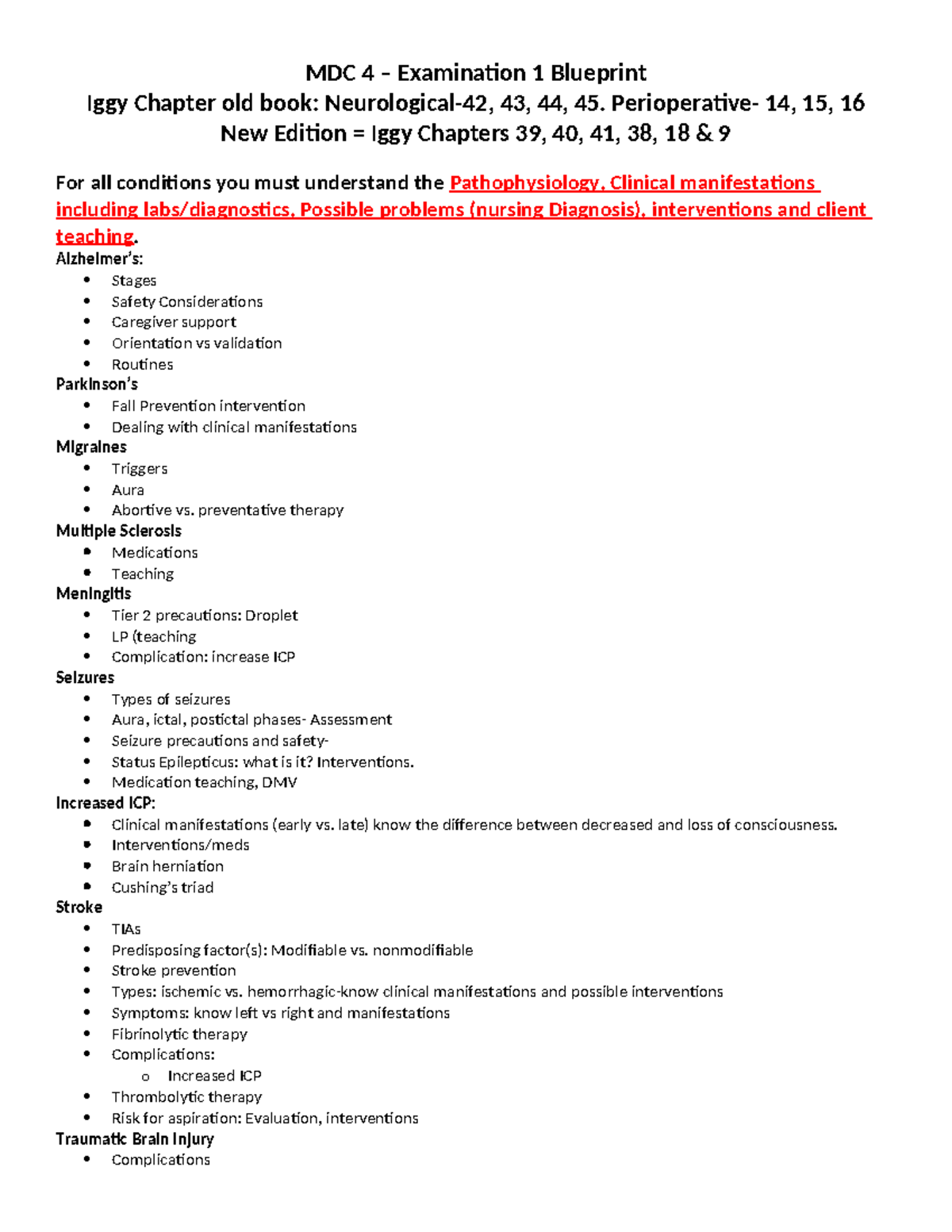 MCD4 Exam 1 Blueprint Study Guide: Key Topics and Concepts - Studocu