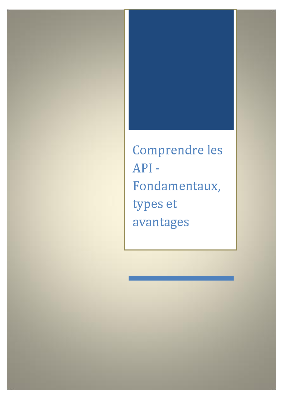 Résumé Complet sur les API : Fondamentaux, Types et Avantages - Studocu