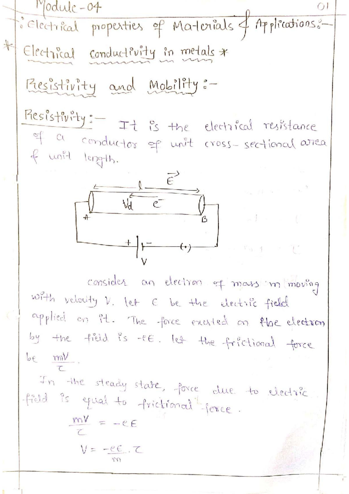 Module 04: Electrical Properties of Materials - Conductivity ...