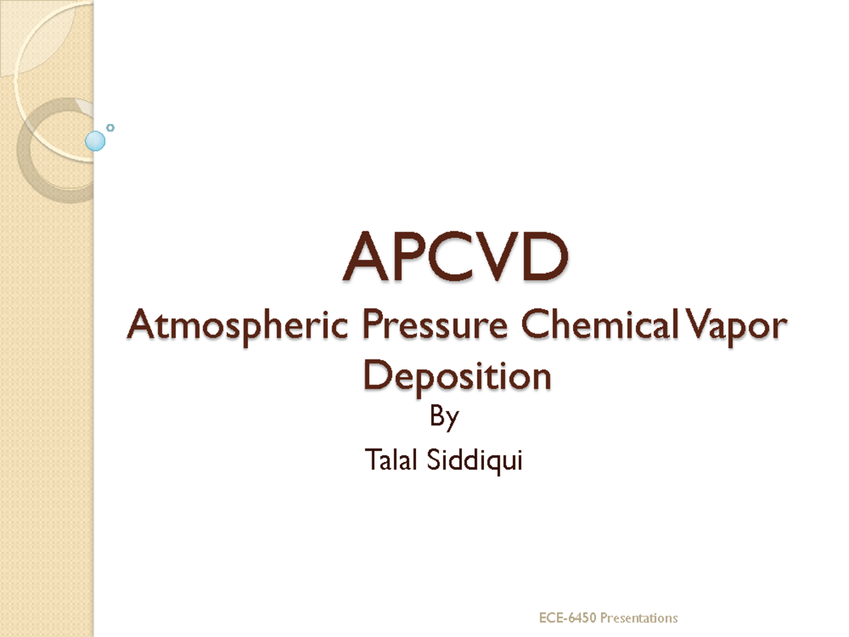 APCVD Overview: Processes, Relevance, and Applications in PV Industry ...