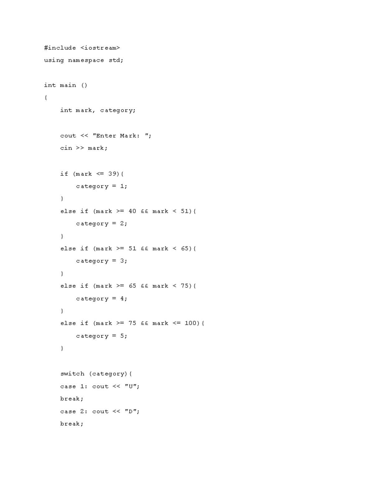 C++ Programming - Sample Programs and Code Snippets - Studocu