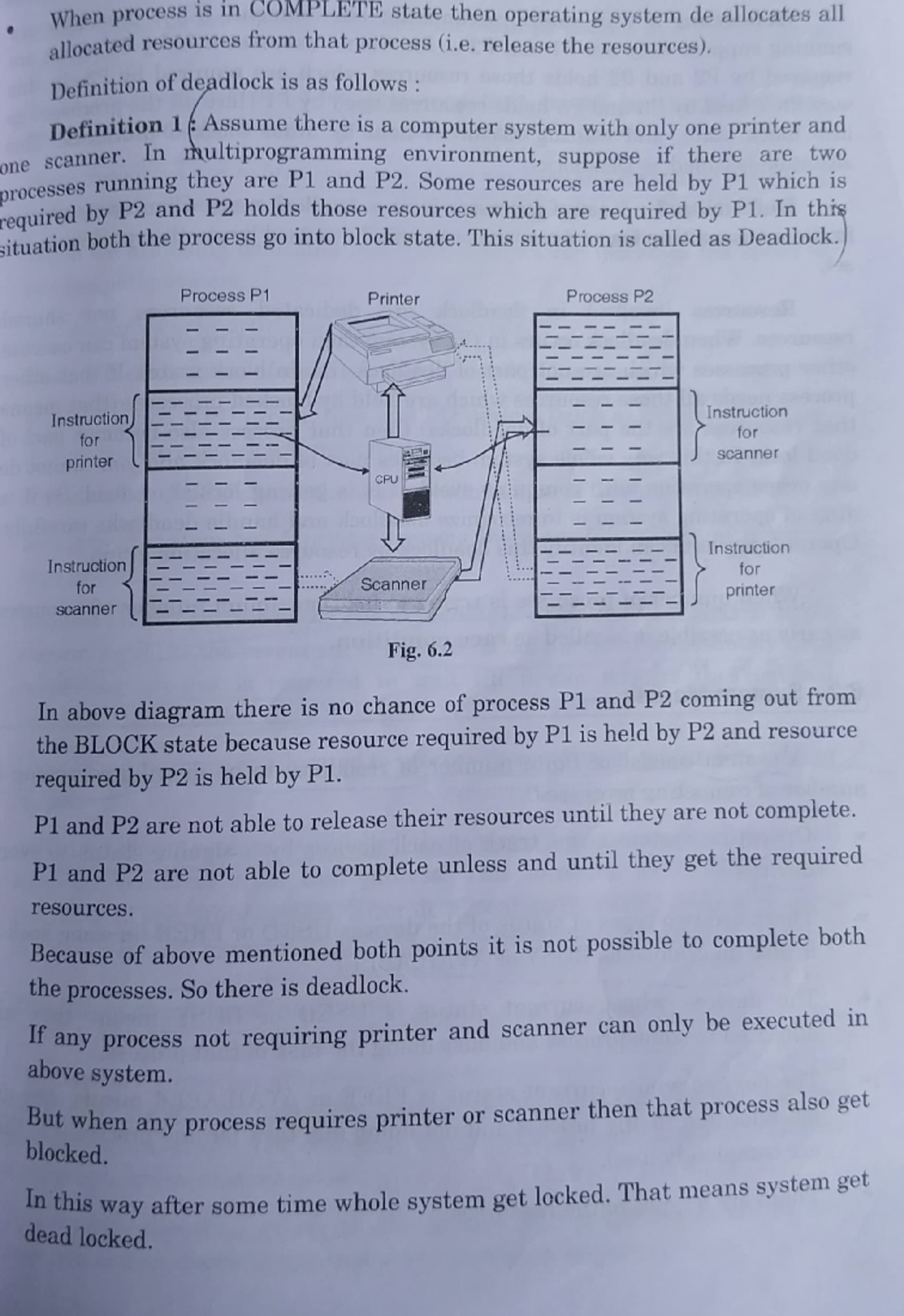 Deadlock in Operating Systems: Concept & Management (BCA-Sem. III ...