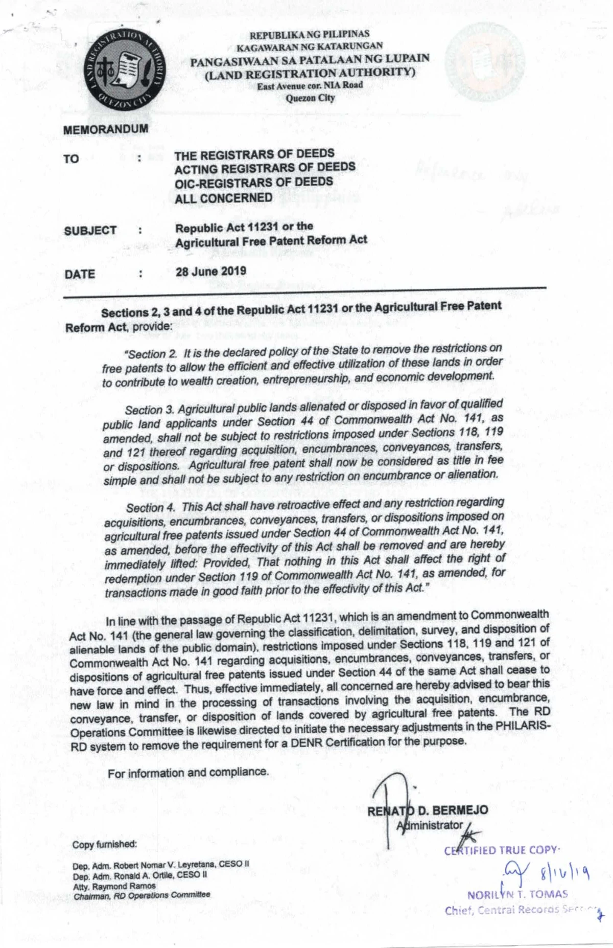 Ra 6552-maceda law - Law notes - REPUBLIC ACT NO. 6552 AN ACT TO ...