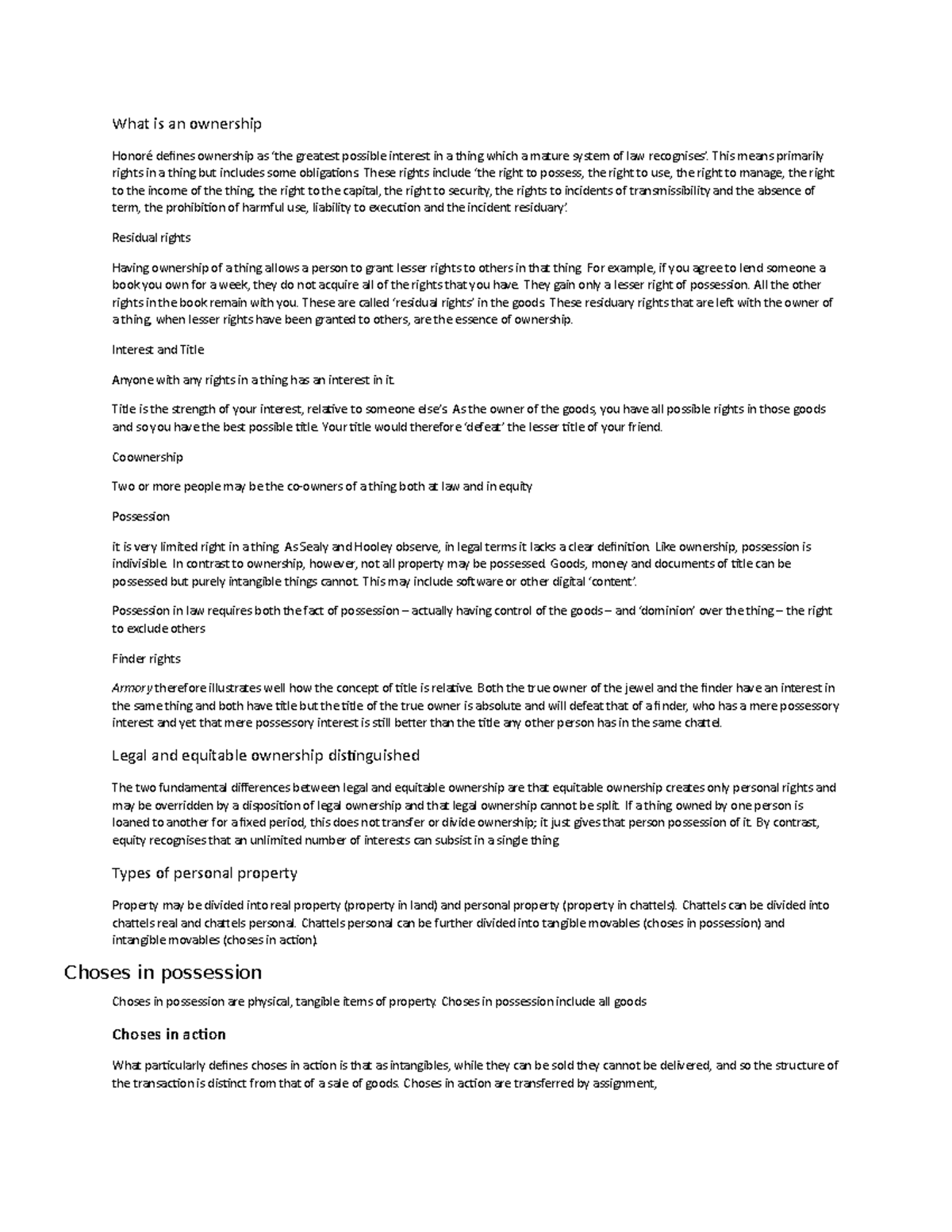 Personal Property and Ownership Rights Overview: Key Concepts Explained ...
