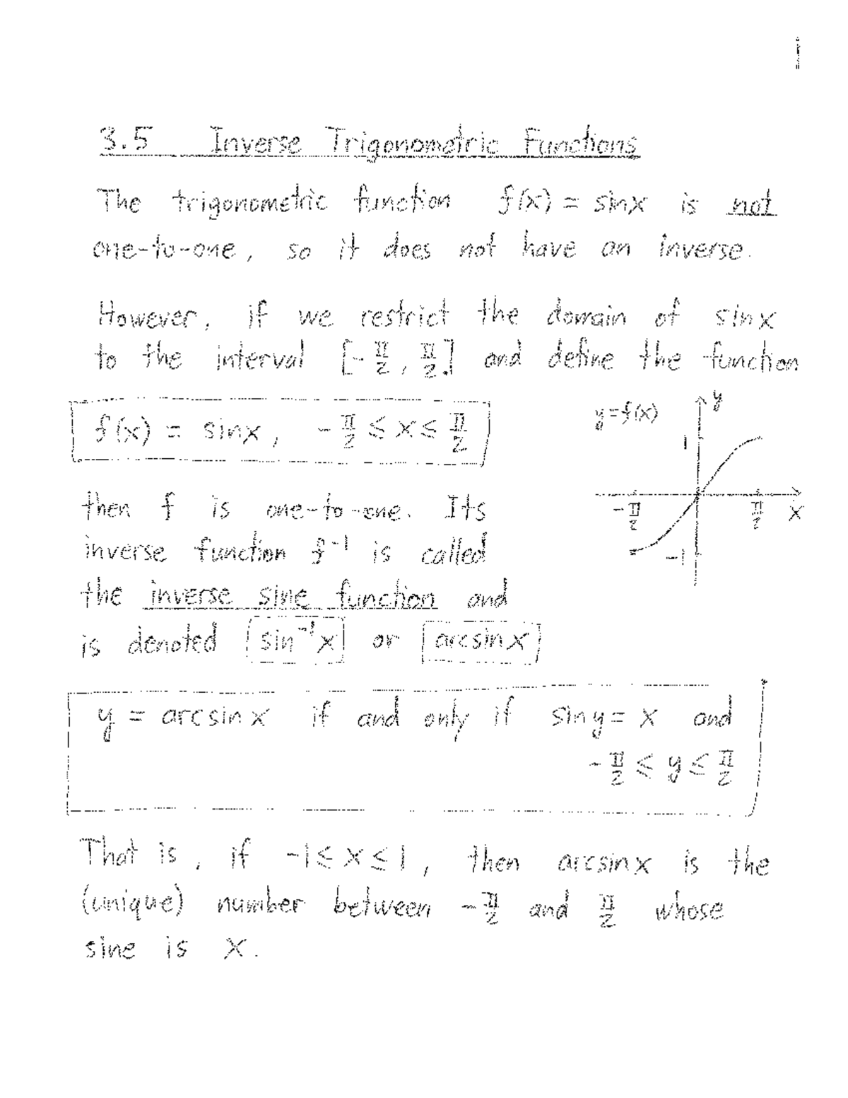 chapter 3.5 inverse trigonometric functions - 3 Inverse Trigonometric ...