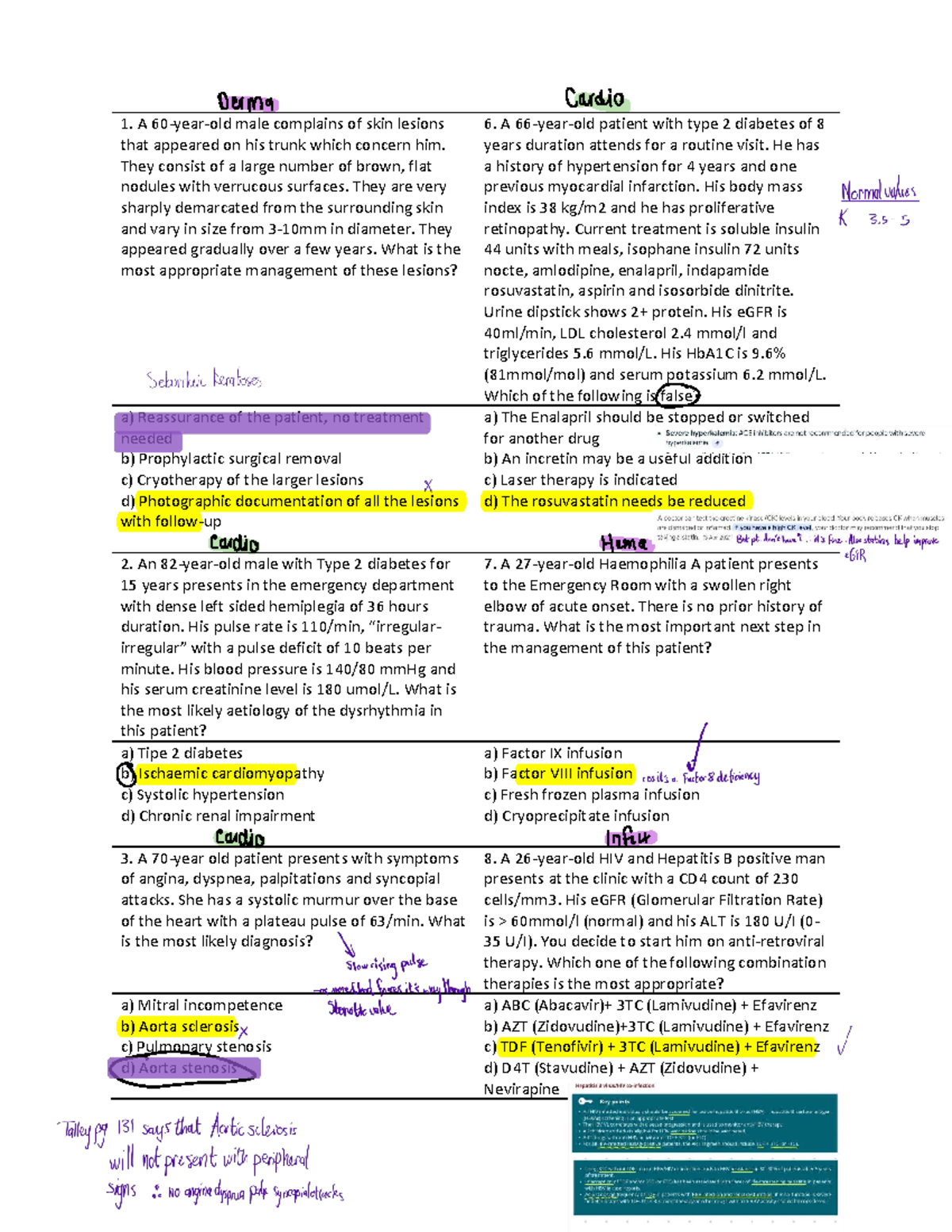 Final Exam Questions for Medical Students: MCQ Practice (MED 101) - Studocu