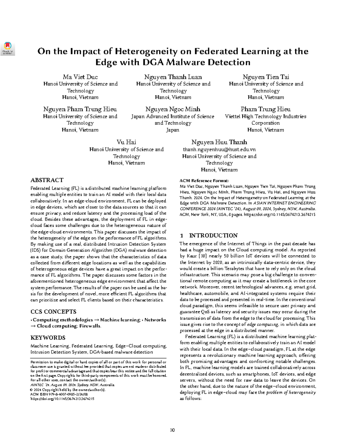 Impact of Heterogeneity on Federated Learning at the Edge: DGA ...