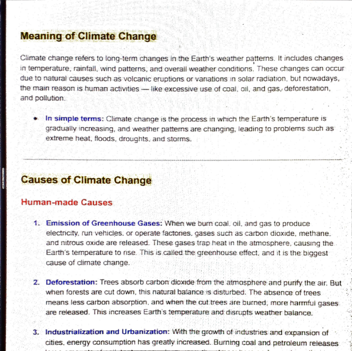 EVS 2 Part 1: Comprehensive Notes on Climate Change and Pollution - Studocu