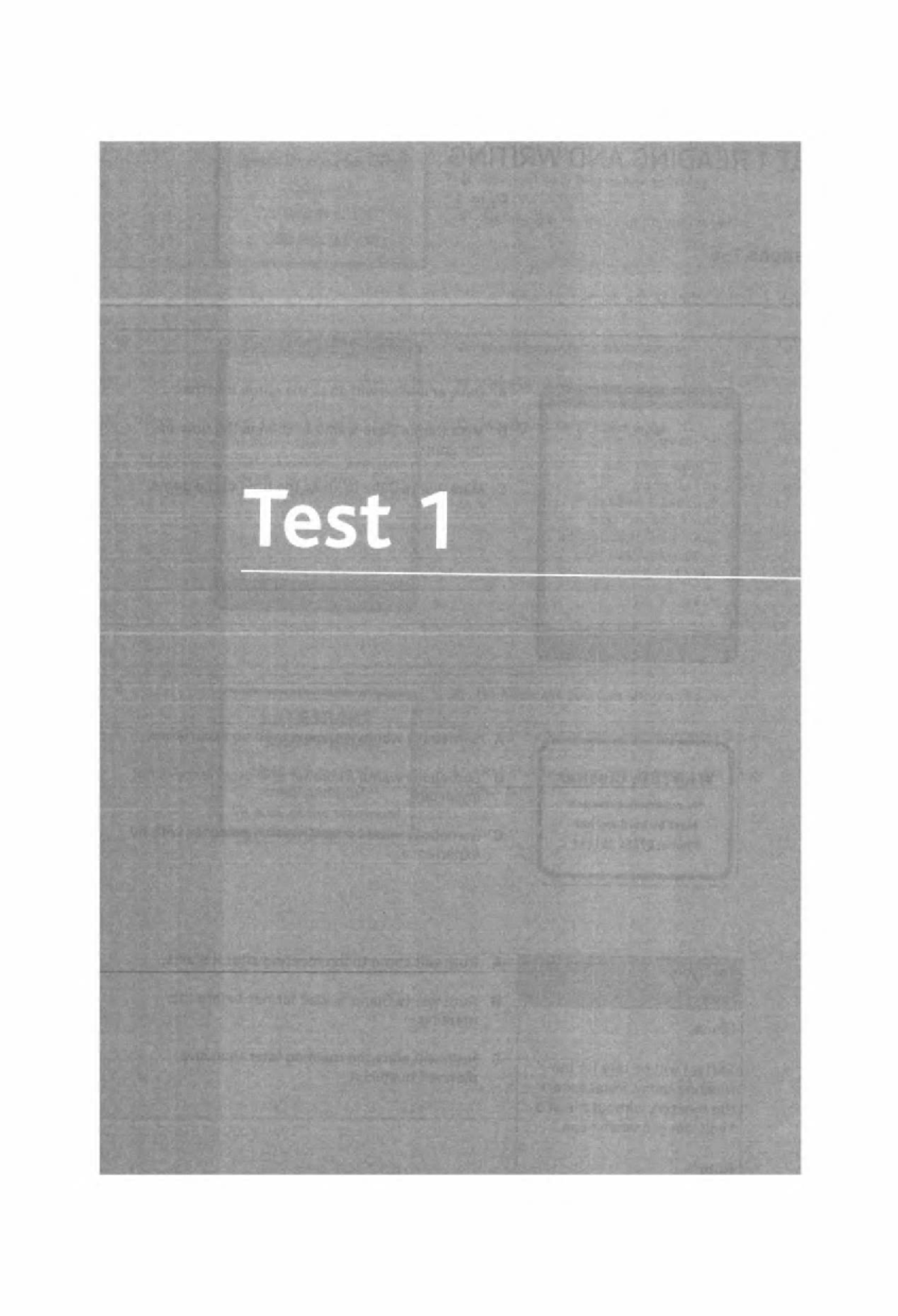 18 READING AND WRITING TEST 1 Questions and Answers - Studocu