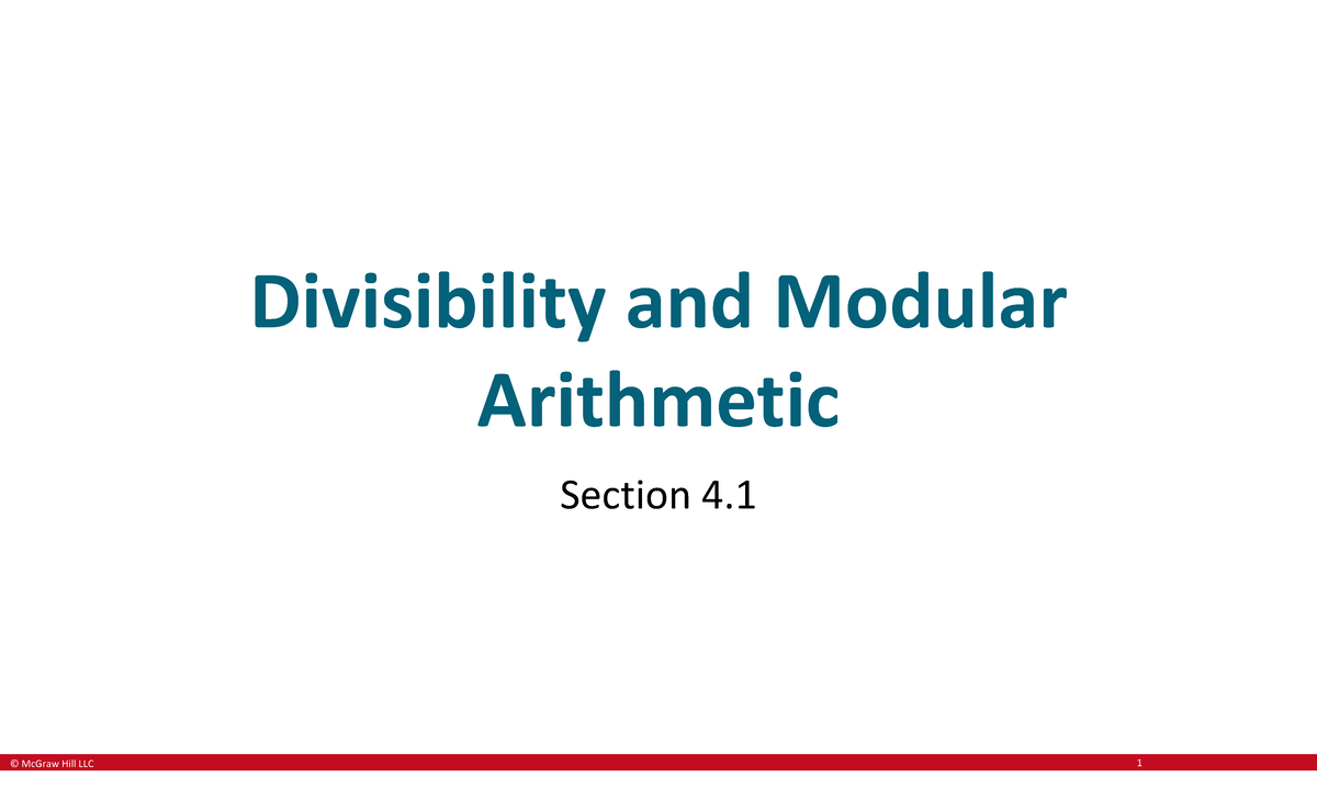 Modular Arithmetic and Prime Factorization Notes for MATH 204 ...