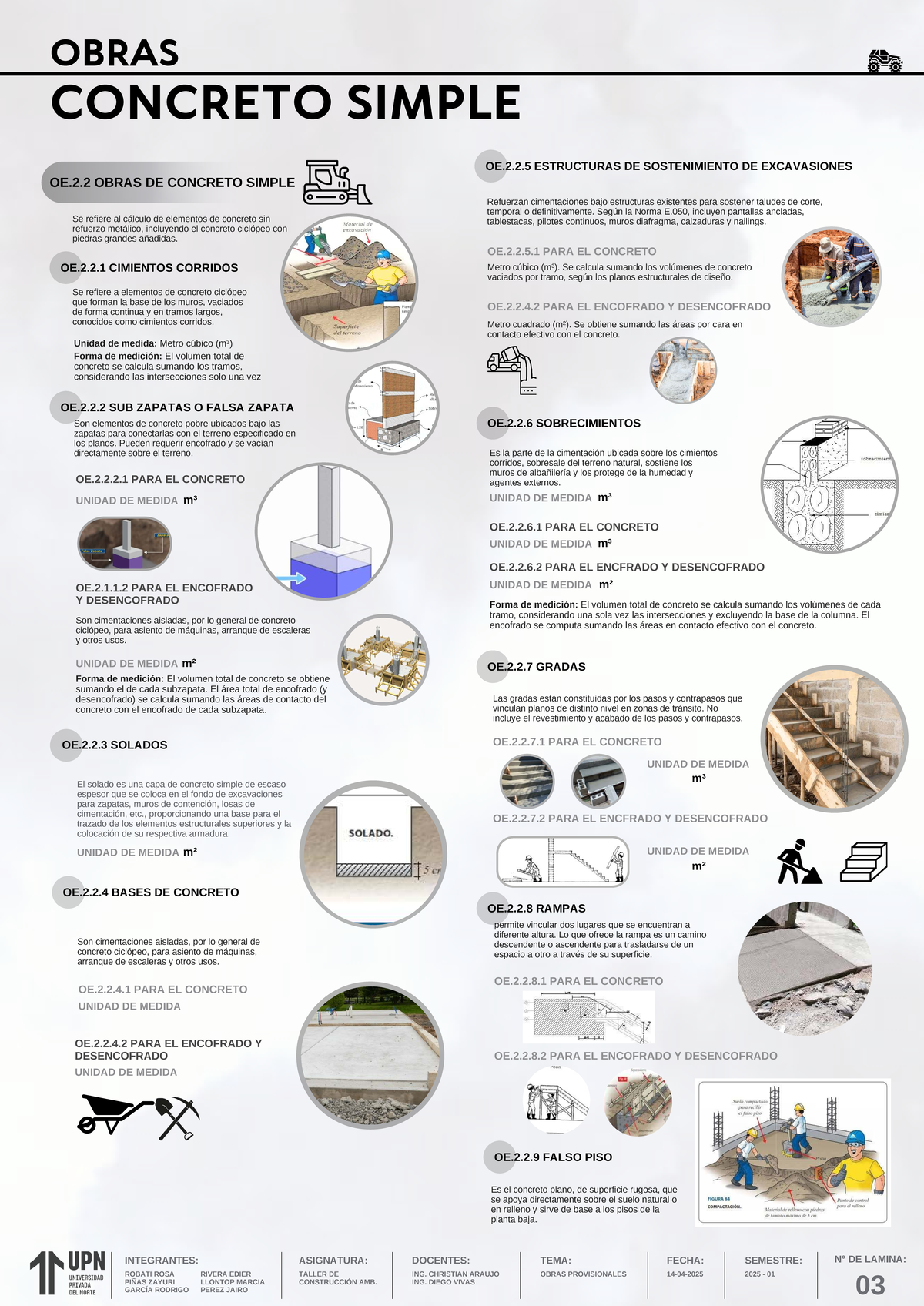 Trabajo de taller de construcción - El solado es una capa de concreto ...