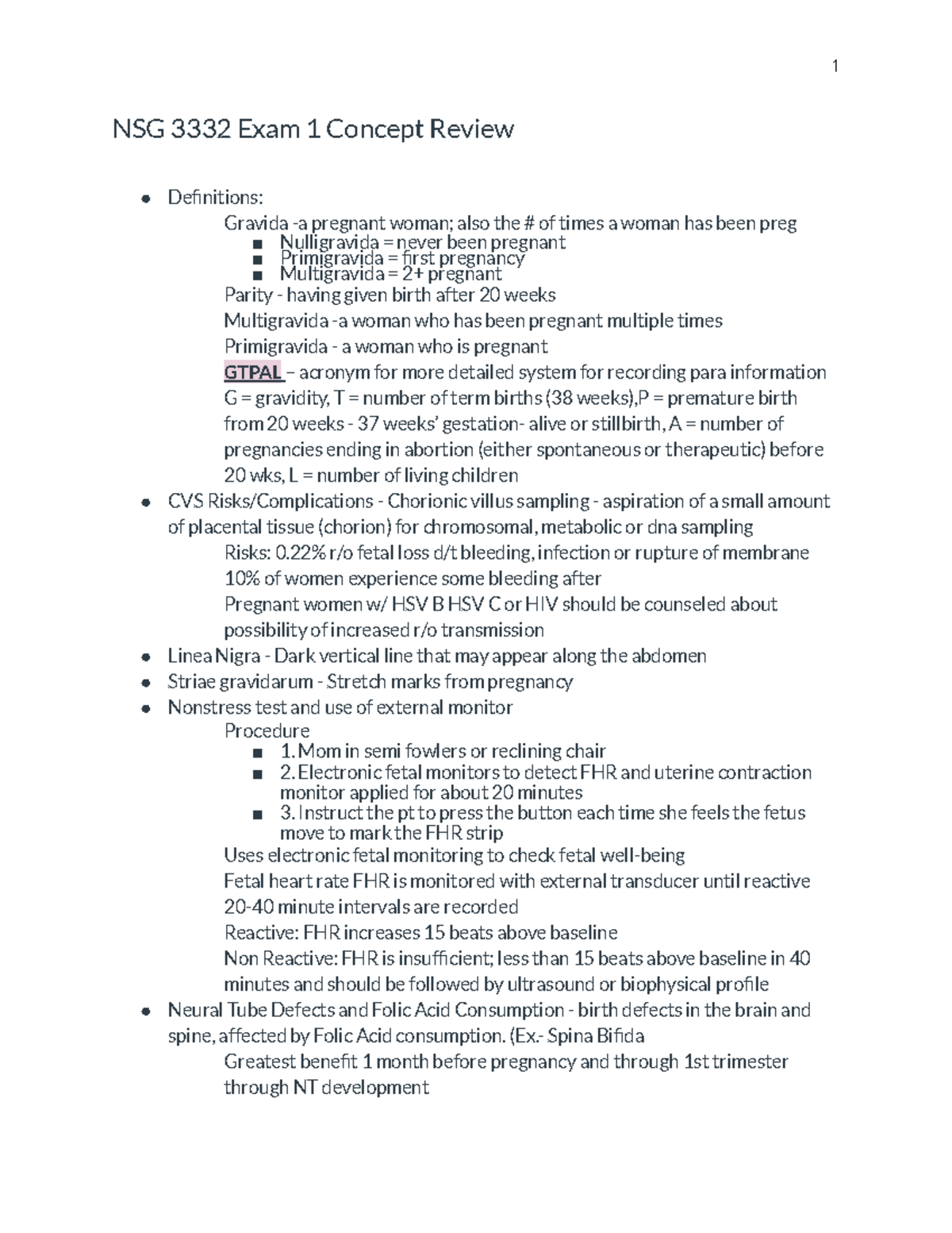 NSG 1 Exam 1 Study Guide: Key Concepts and Definitions for Nursing ...