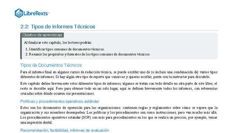Tipos de Informes Técnicos: Guía Completa para el Informe Final - Studocu