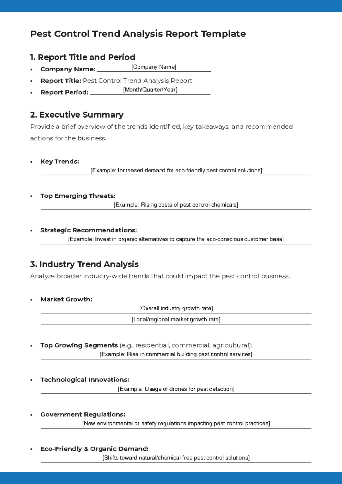 Pest Control Trend Analysis Report Template: Key Insights & Strategies ...