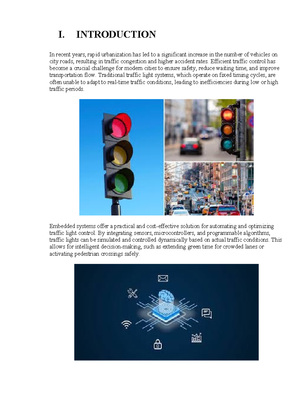 Urban Traffic Light Control System Design Report (ENGR 101) - Studocu