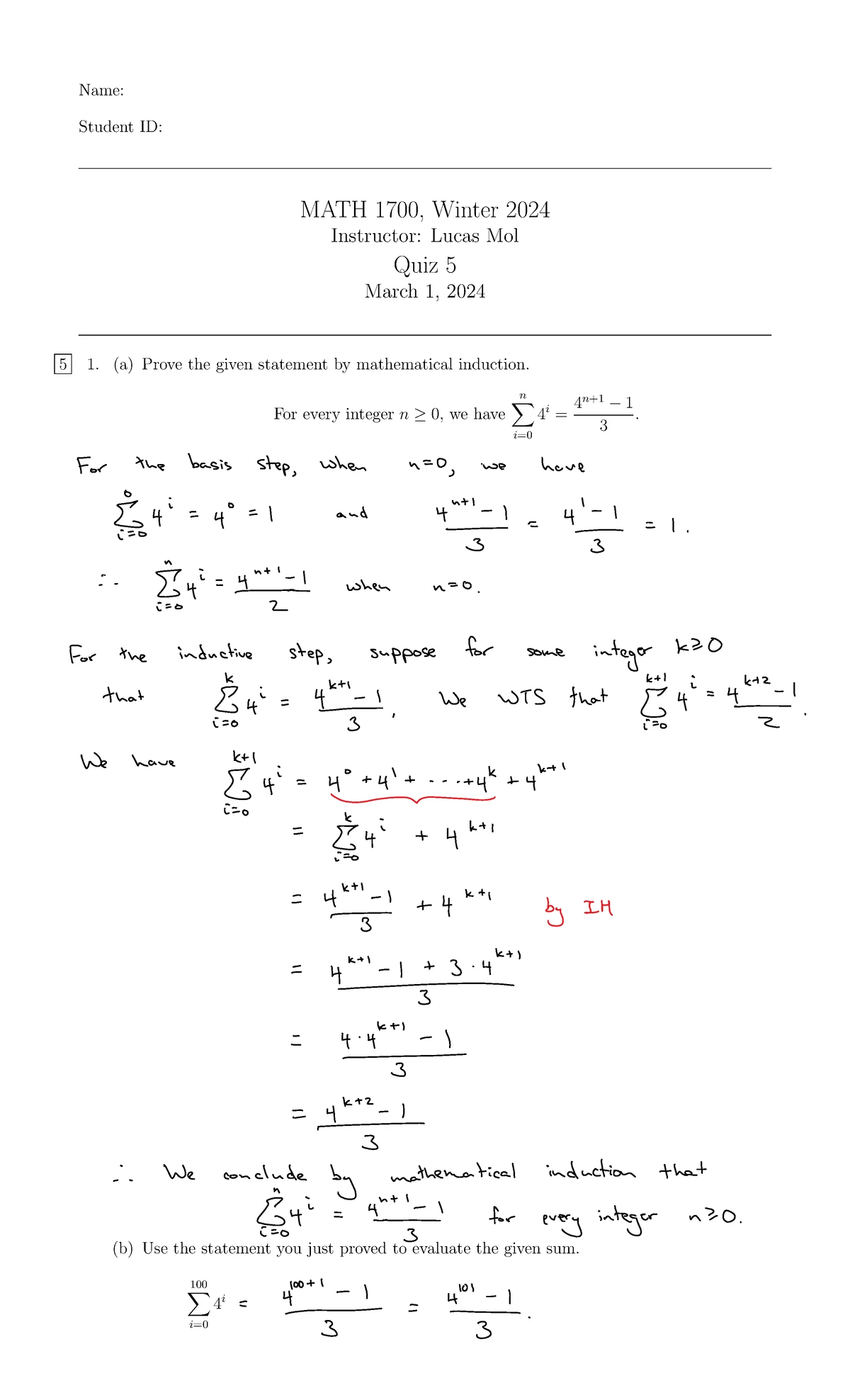 MATH 1701 A1a - Discrete Math Assignment 1: Logic & Statements - Studocu