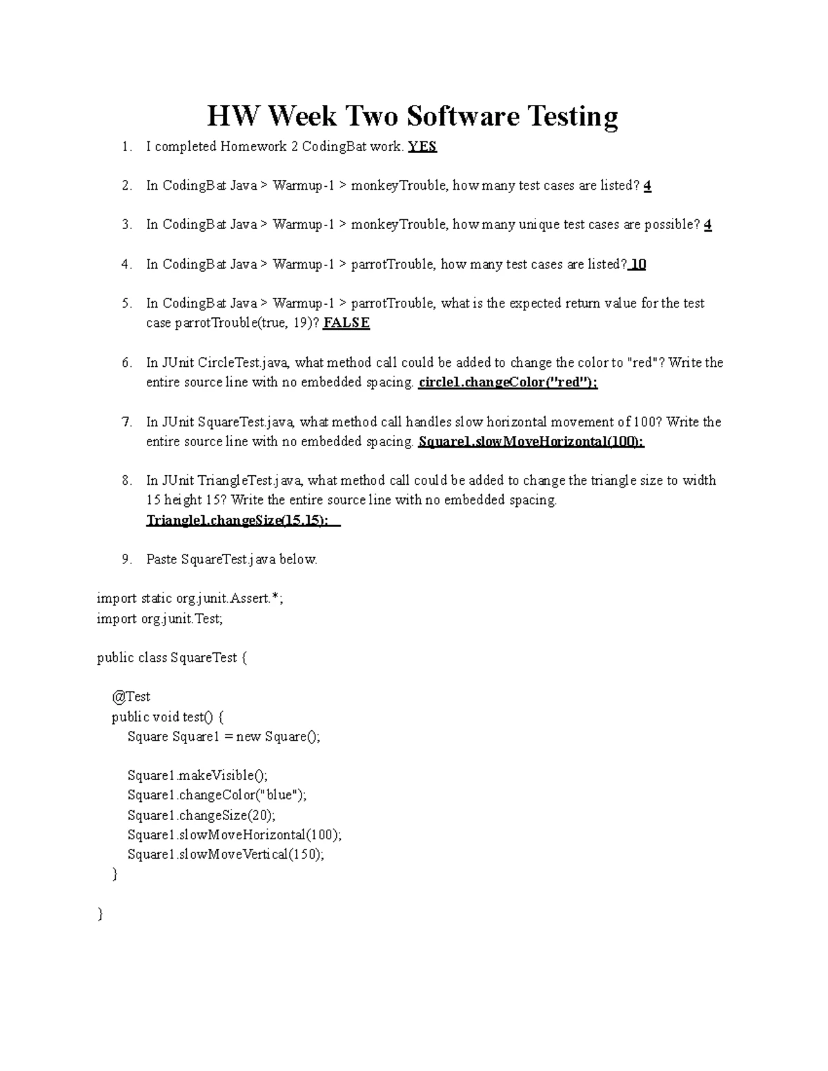 Homework 9 Software Testing - HW Week Nine Software Testing // Homework ...