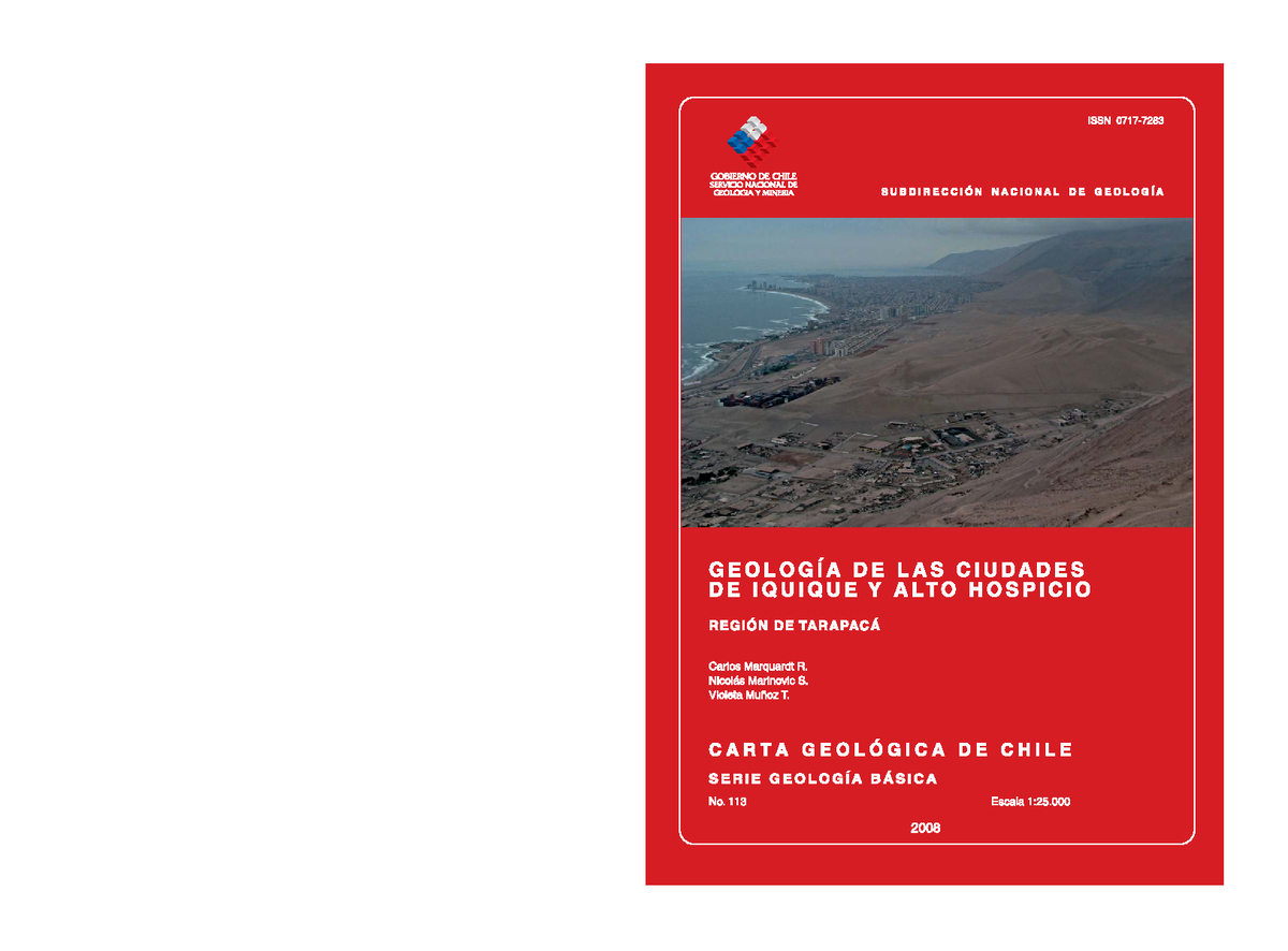 Geología de Iquique y Alto Hospicio: Carta Geológica 113 - Document Preview
