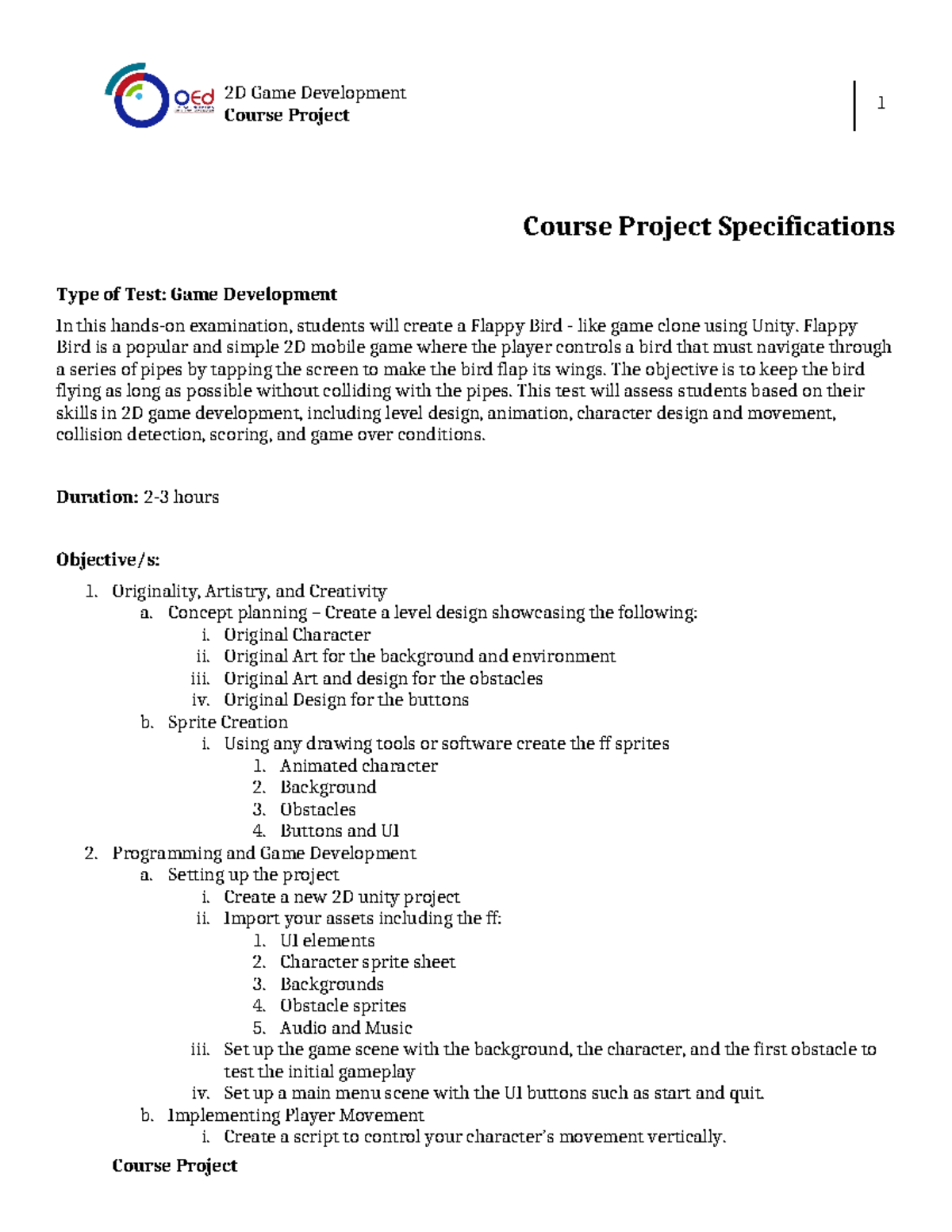 2D Game Development Course Project - Flappy Bird Clone Instructions ...