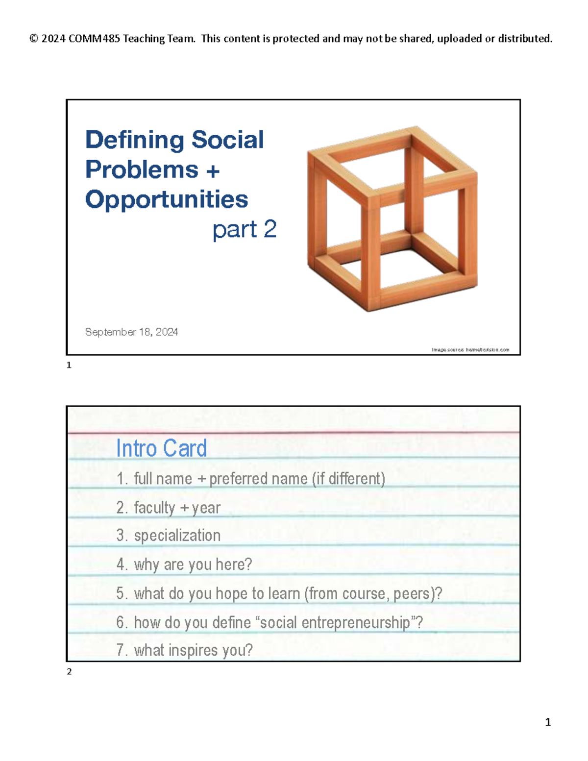 2024 COMM485 Teaching Team: Understanding Wicked Problems and Solutions ...